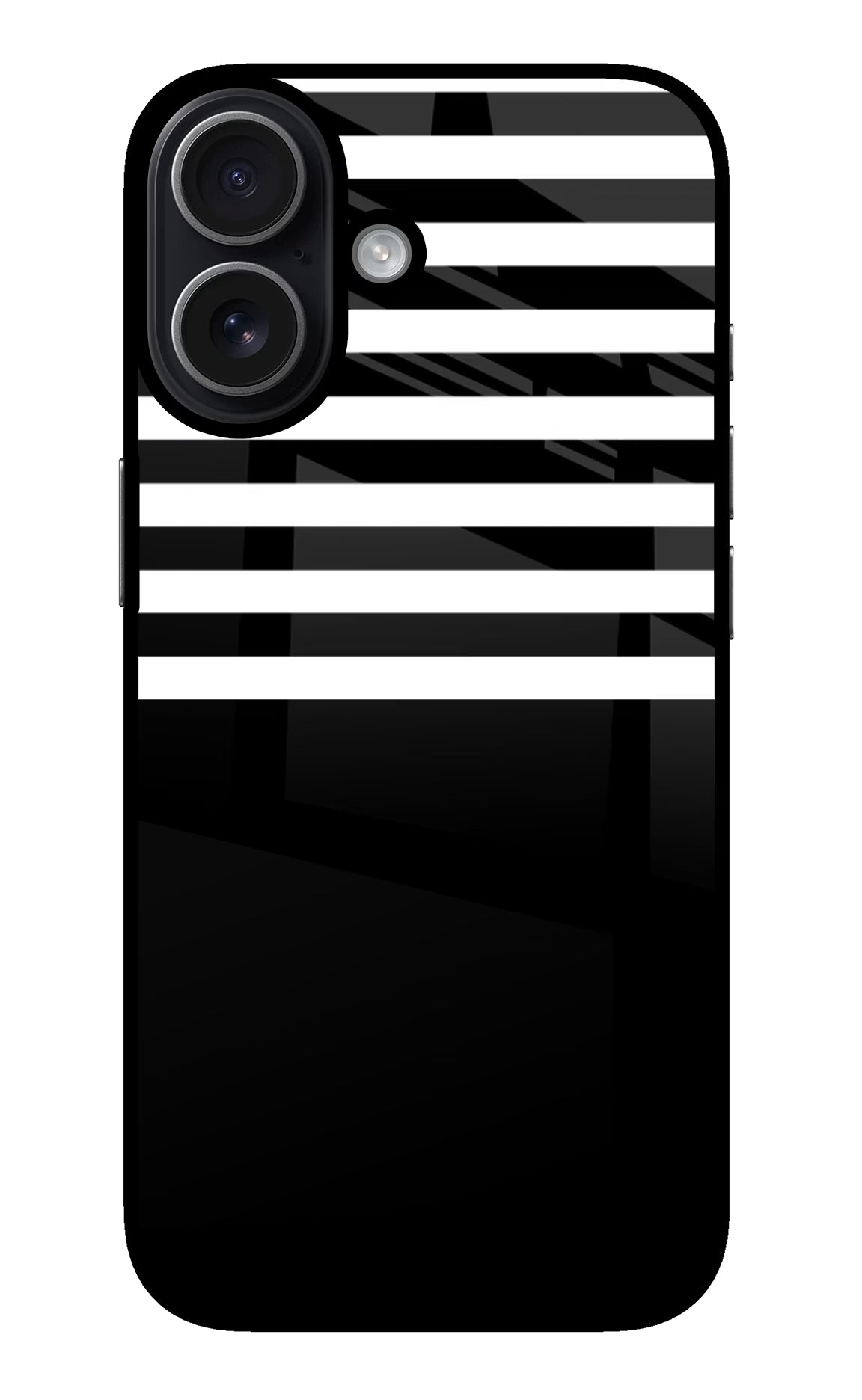 Black and White Print iPhone 17 glossy Case