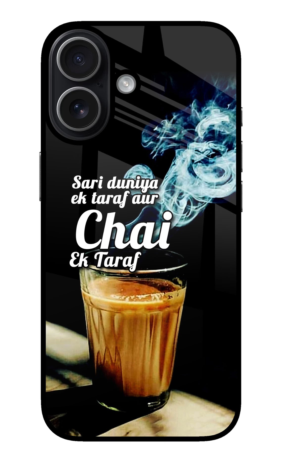 Chai Ek Taraf Quote iPhone 17 glossy Case