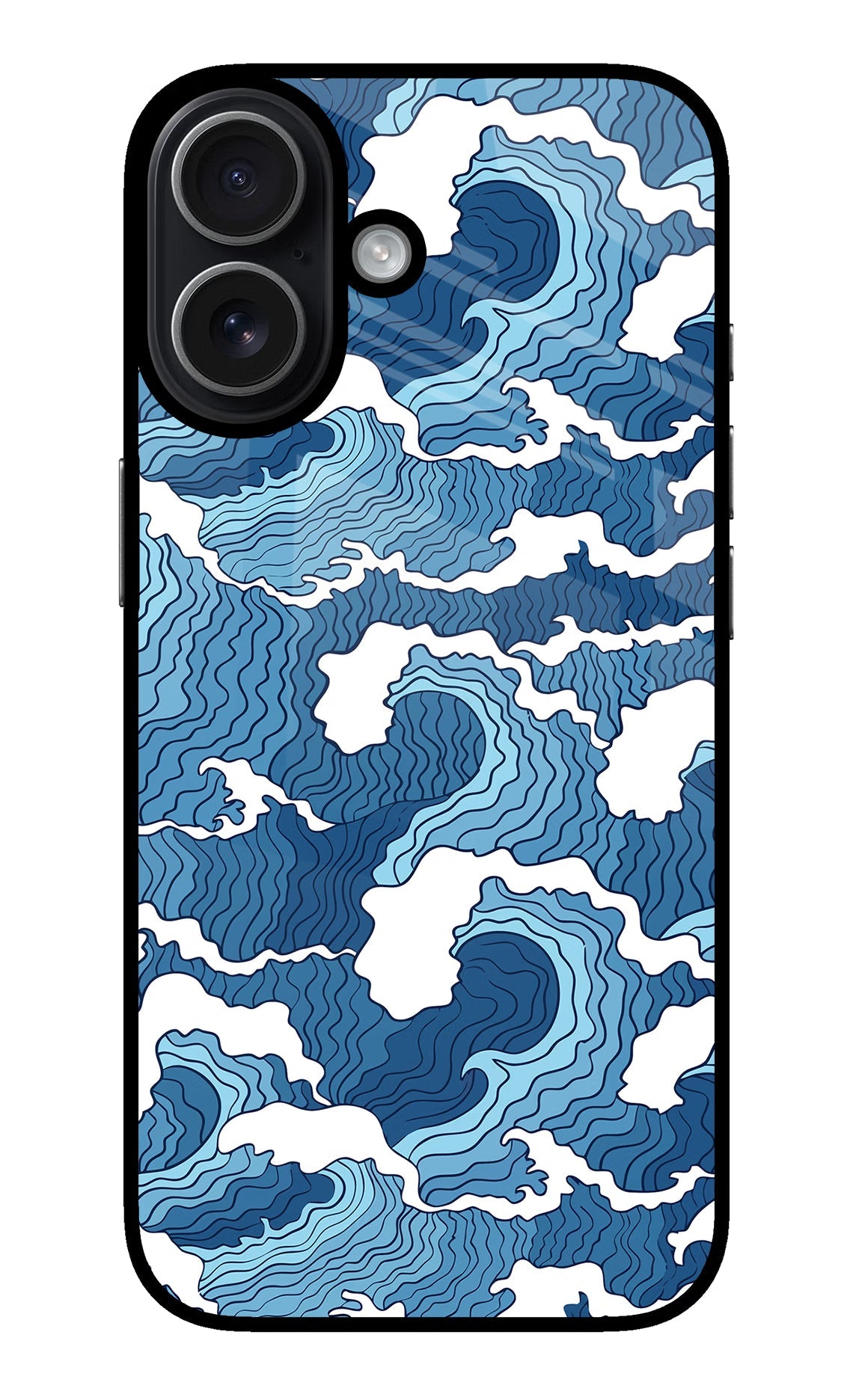 Blue Waves iPhone 17 glossy Case