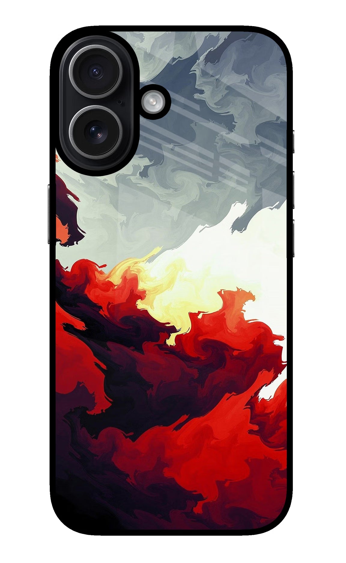 Fire Cloud iPhone 17 glossy Case