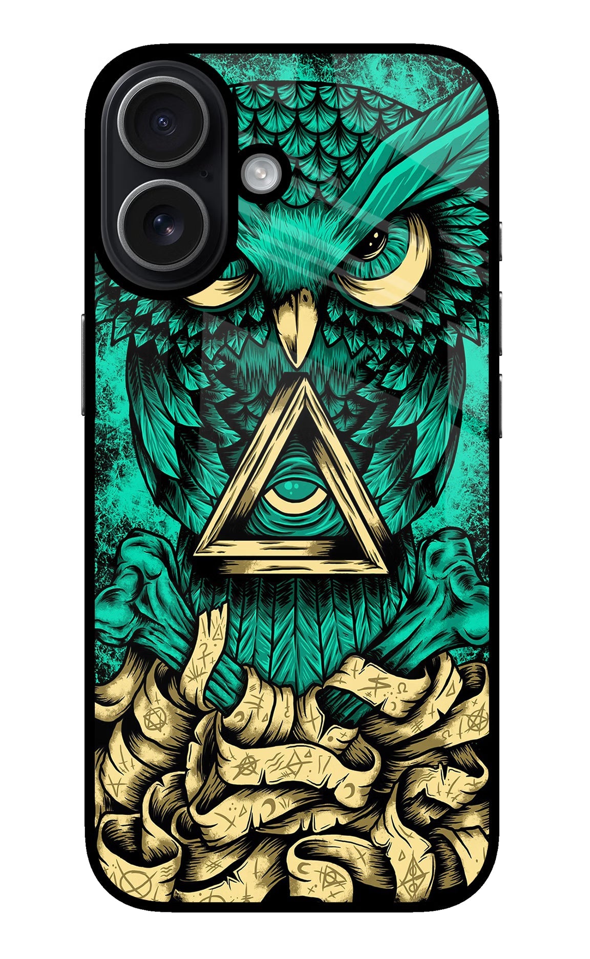 Green Owl iPhone 17 glossy Case