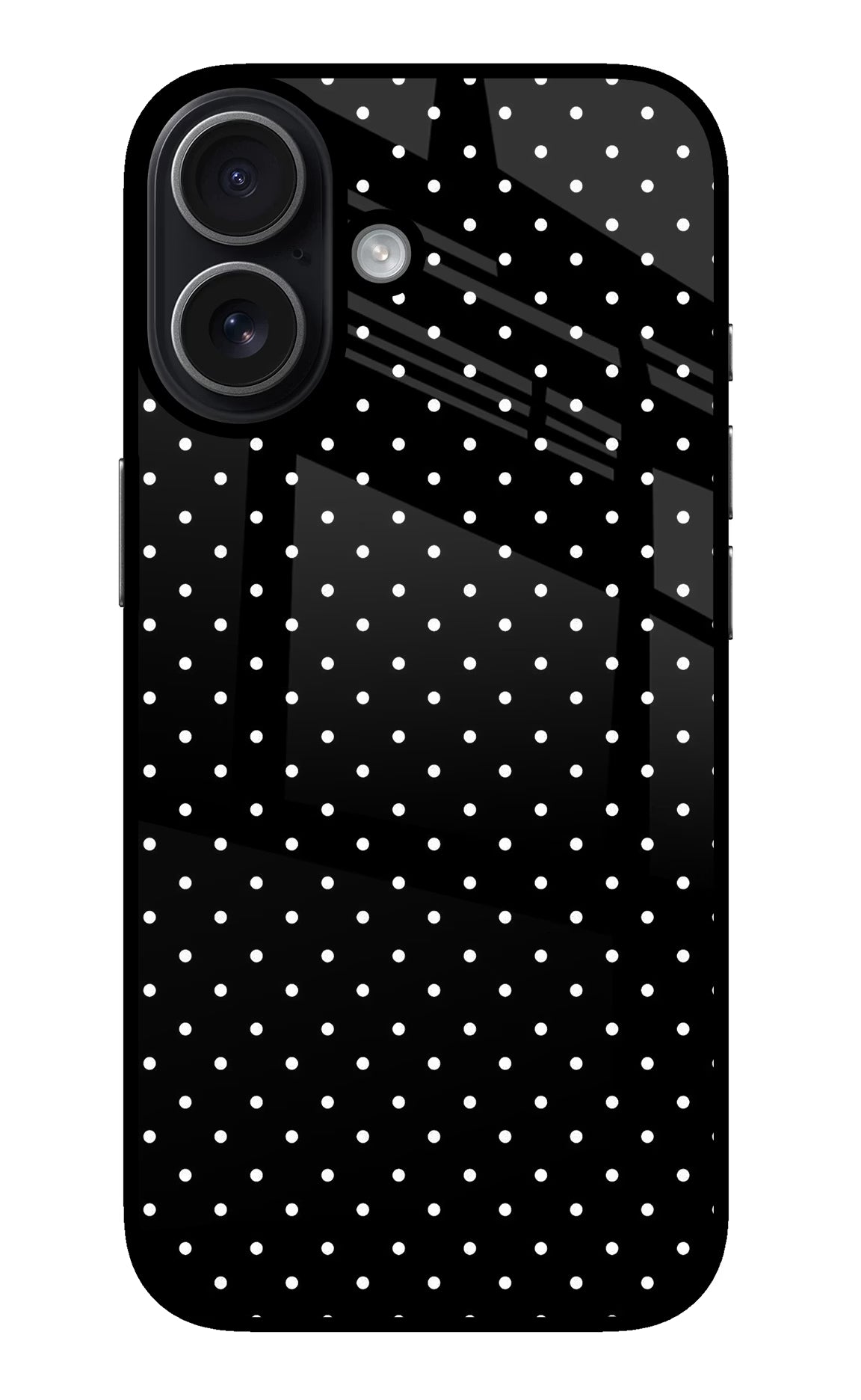 White Dots iPhone 17 glossy Case