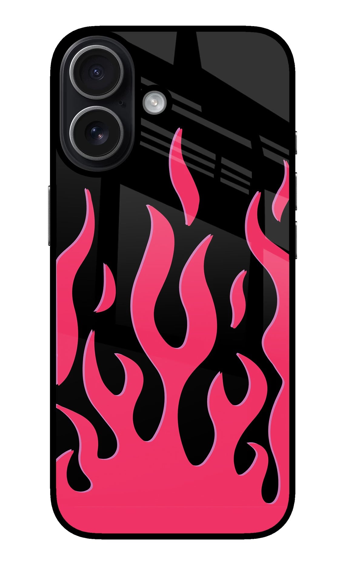 Fire Flames iPhone 17 glossy Case