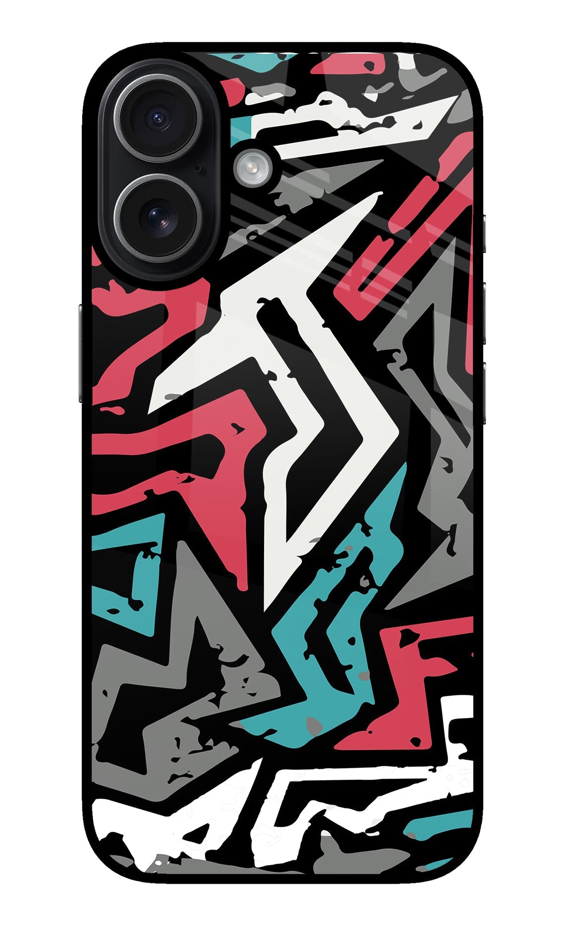 Geometric Graffiti iPhone 17 glossy Case