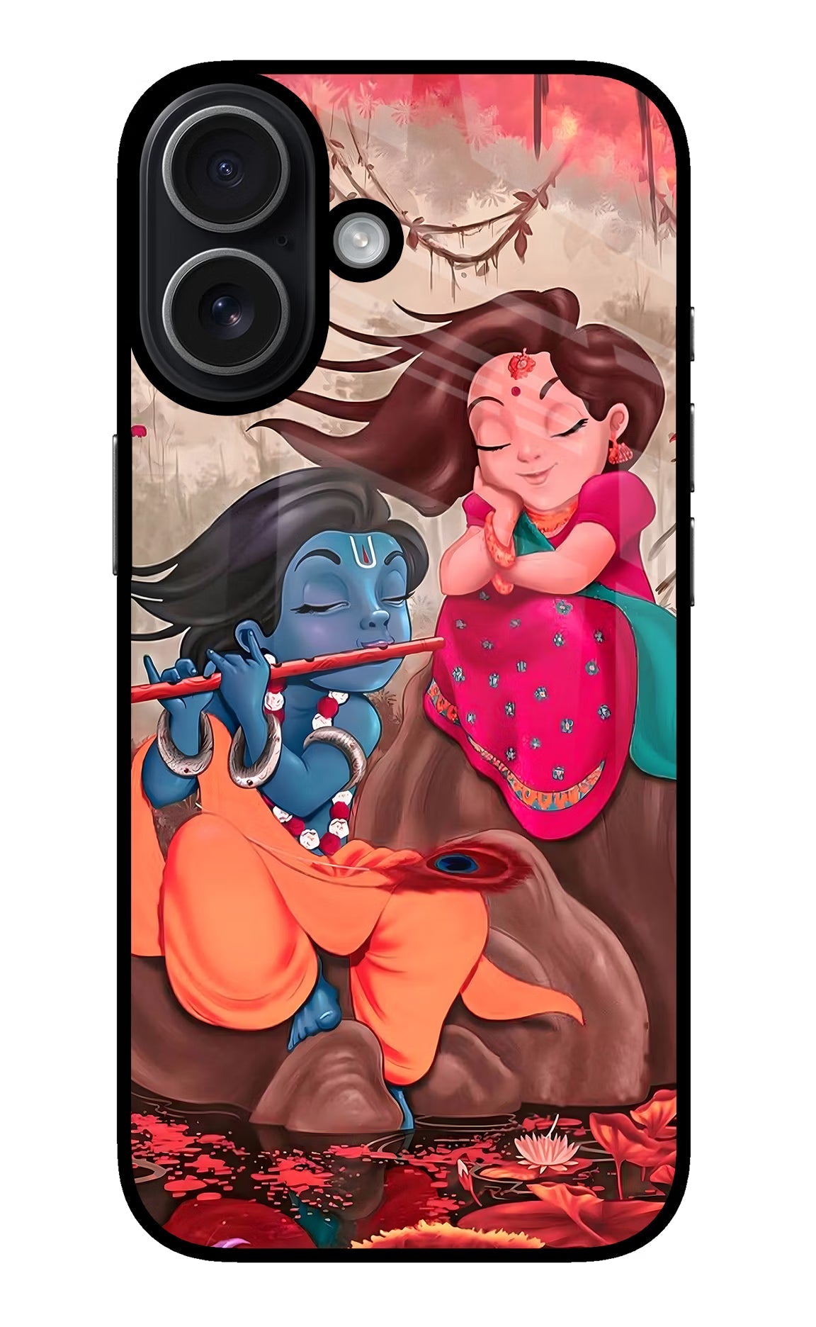 Radhe Krishna iPhone 17 glossy Case