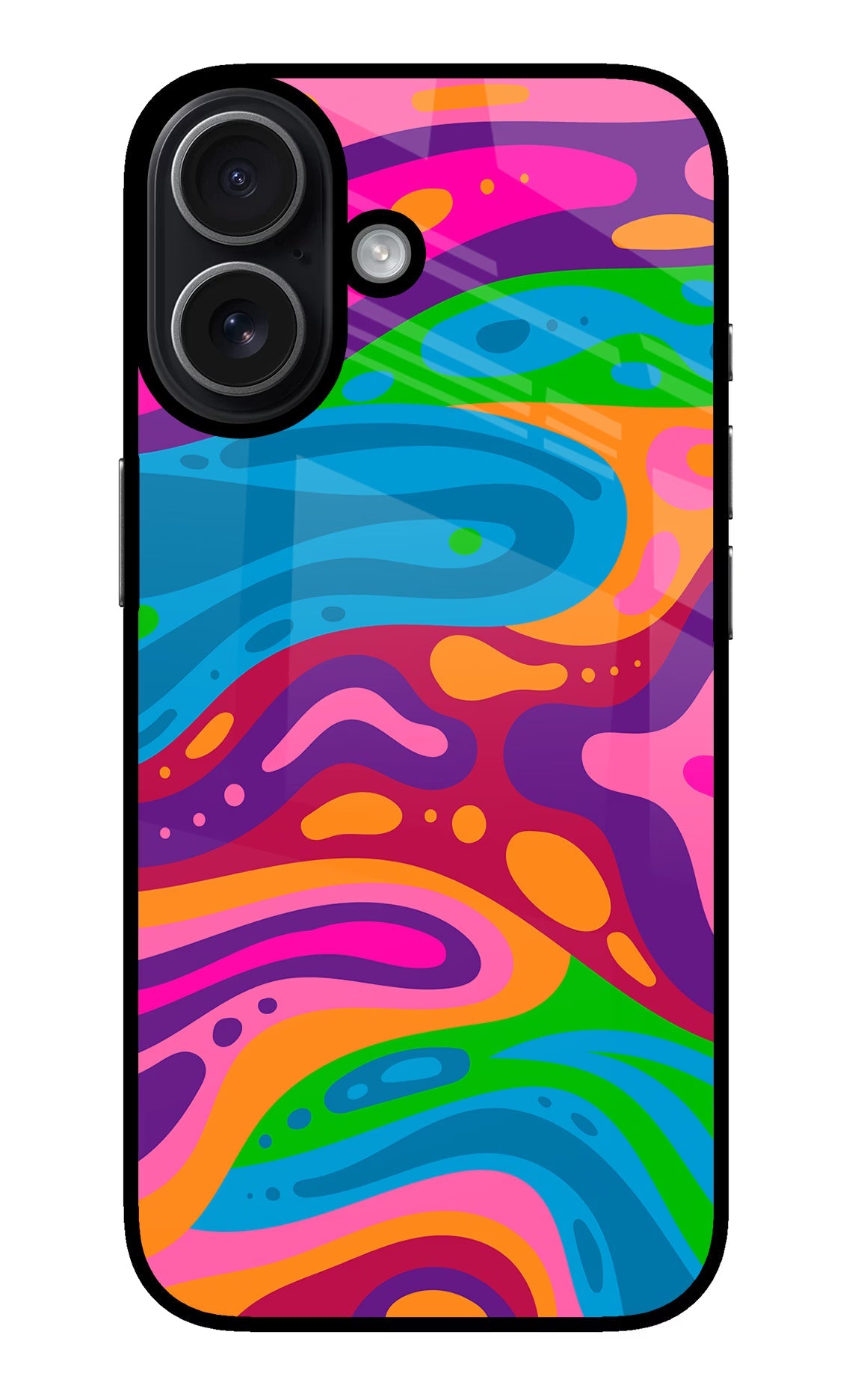 Trippy Pattern iPhone 17 glossy Case
