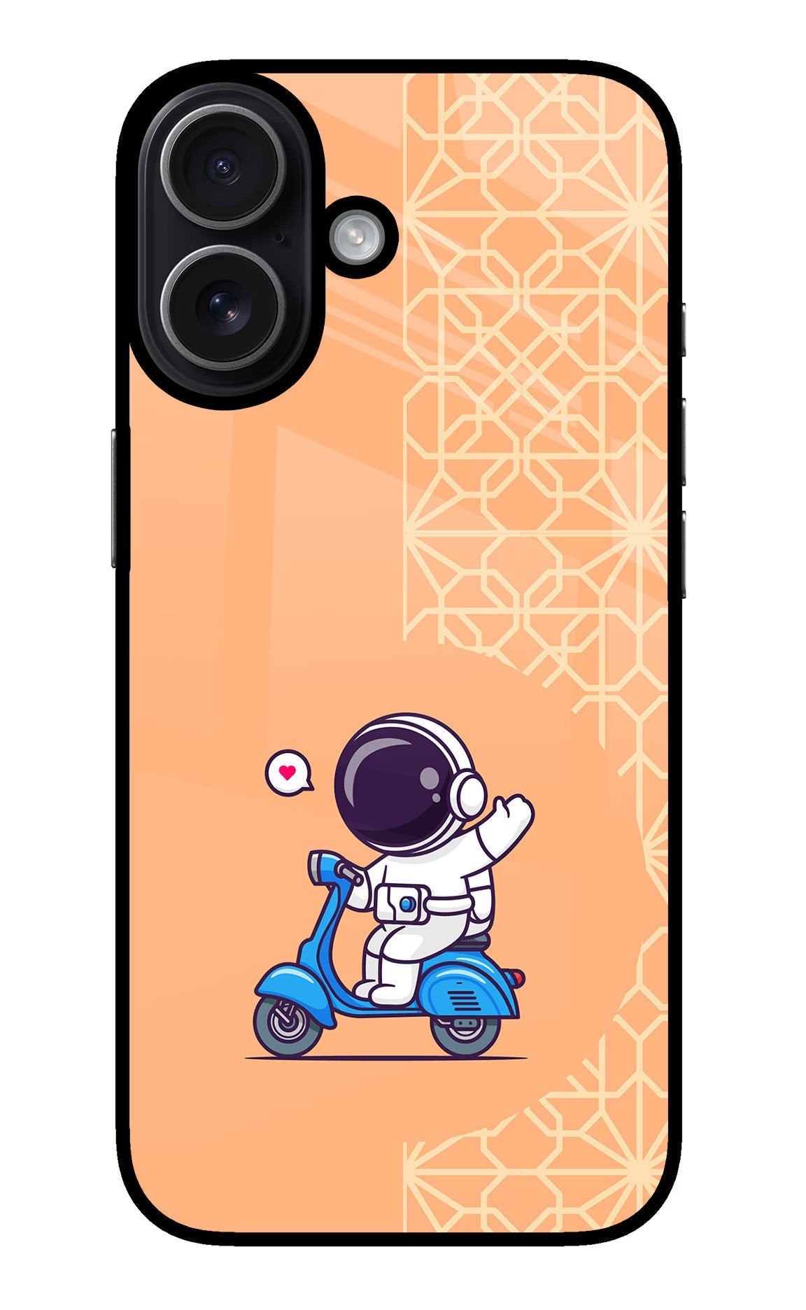 Cute Astronaut Riding iPhone 17 glossy Case
