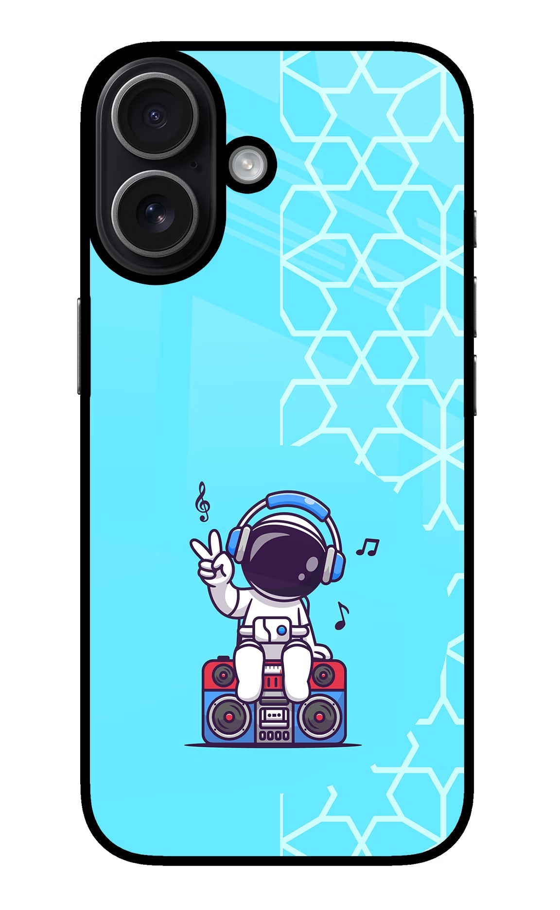 Cute Astronaut Chilling iPhone 17 glossy Case