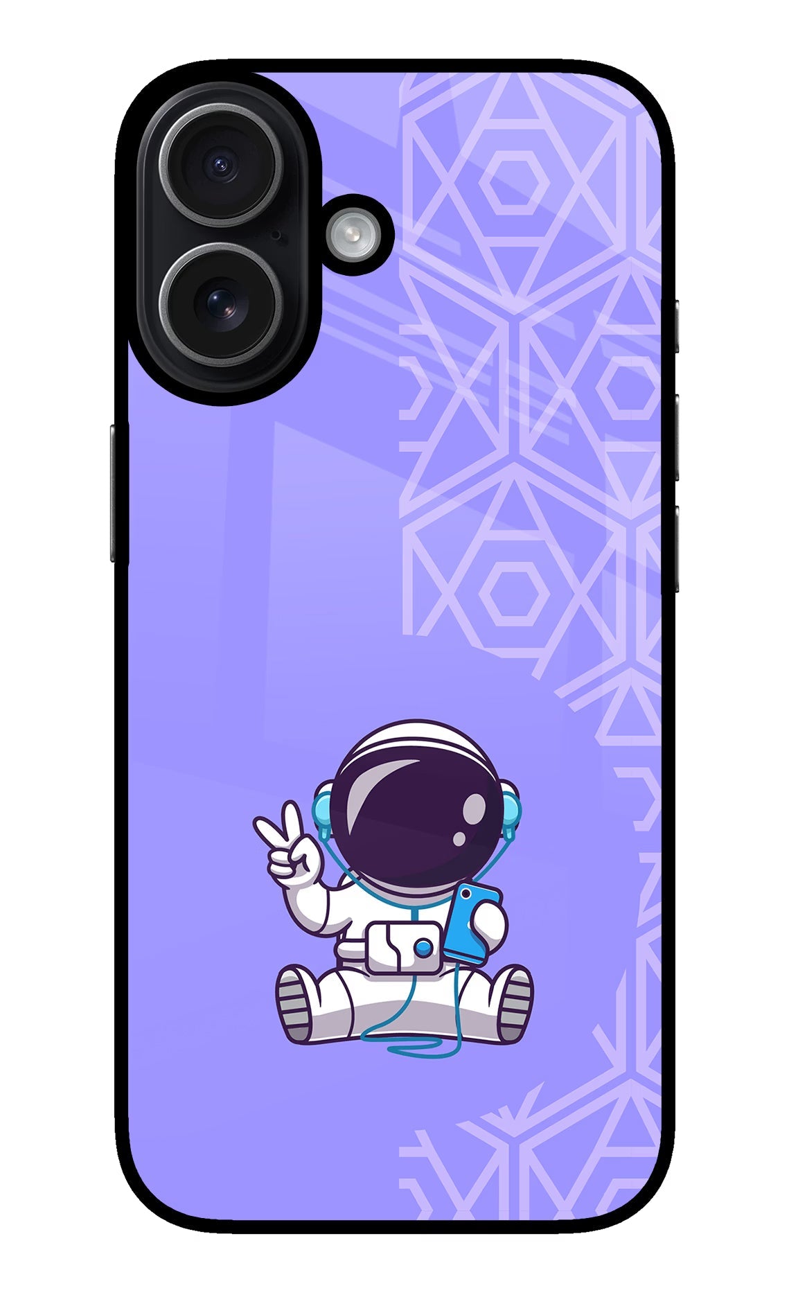 Cute Astronaut Chilling iPhone 17 glossy Case