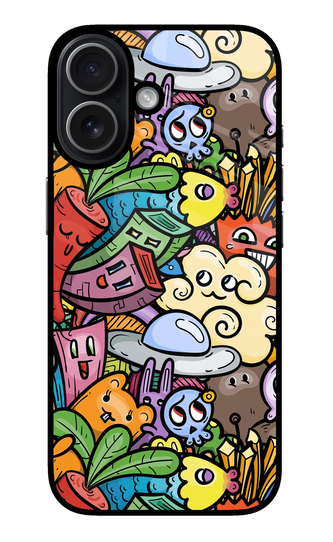 Veggie Doodle iPhone 17 glossy Case