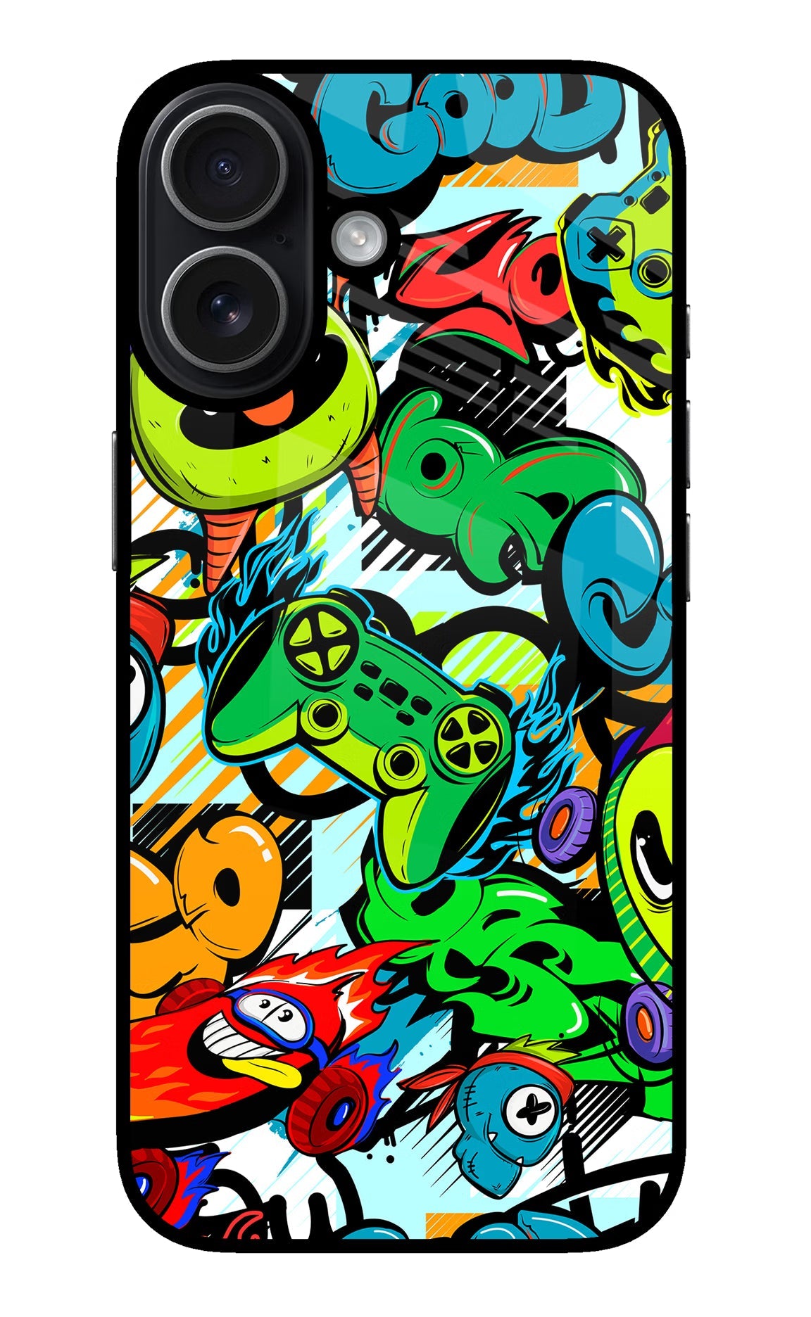 Game Doodle iPhone 17 glossy Case