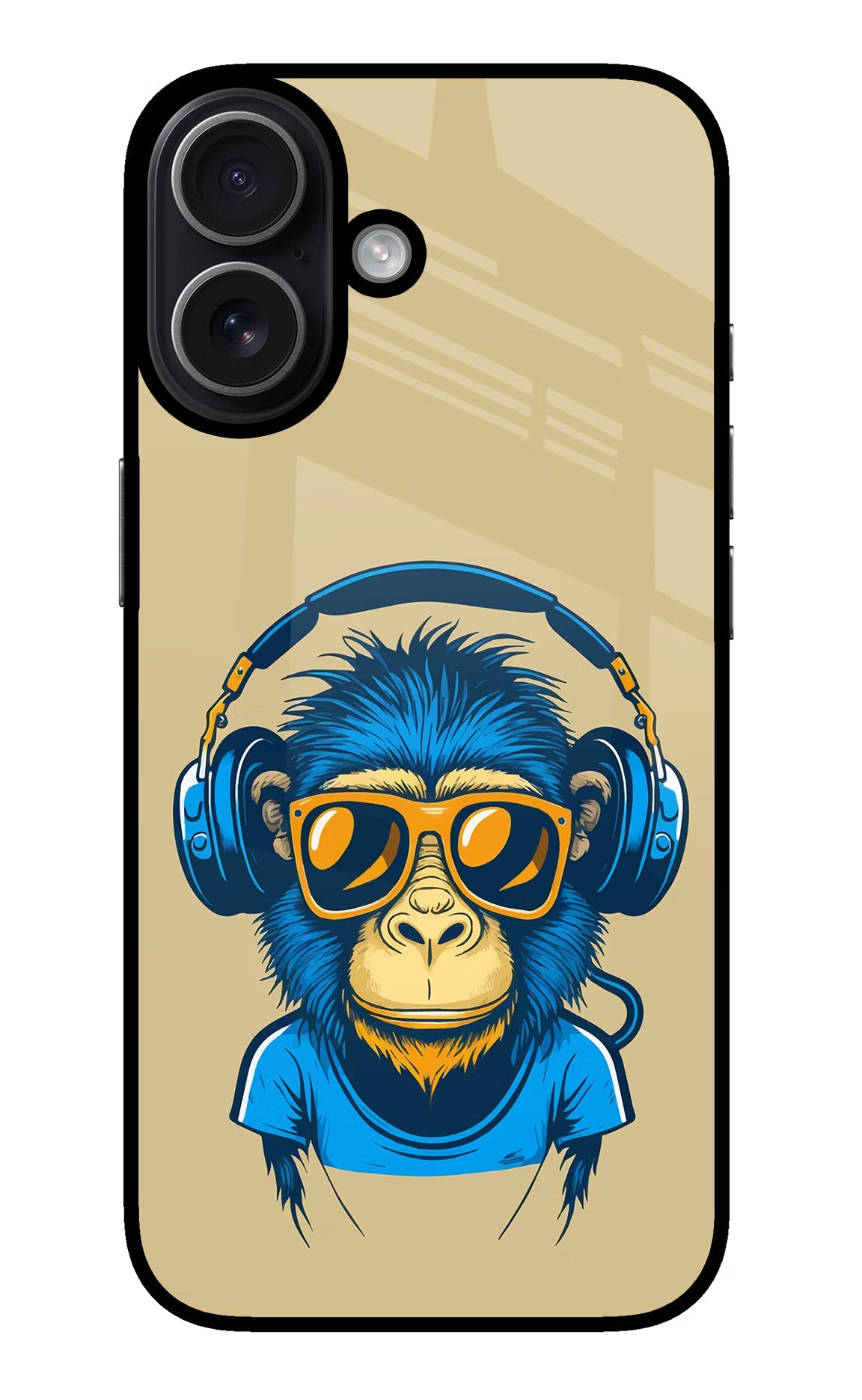 Monkey Headphone iPhone 17 glossy Case
