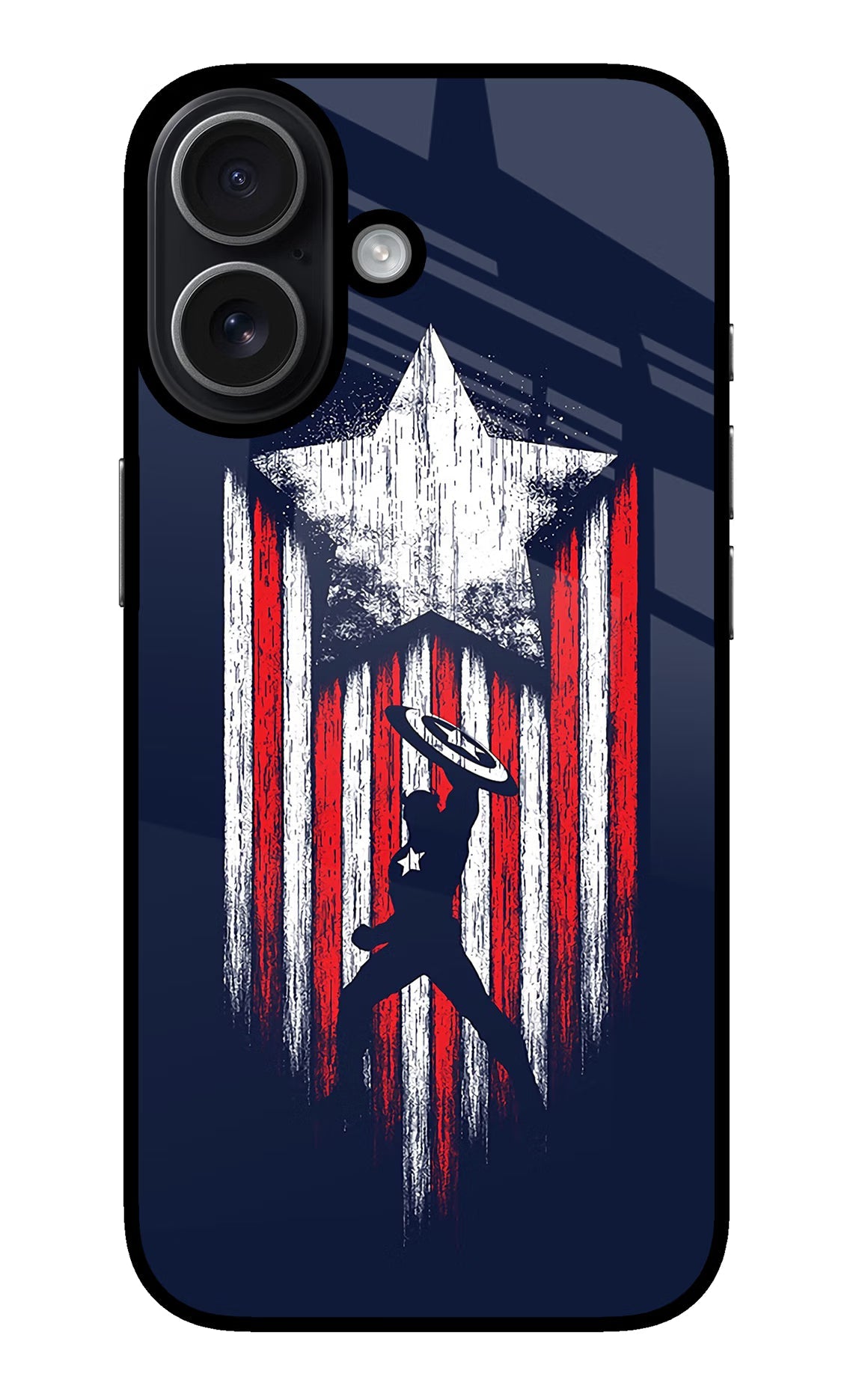 Captain America Marvel Art iPhone 17 glossy Case