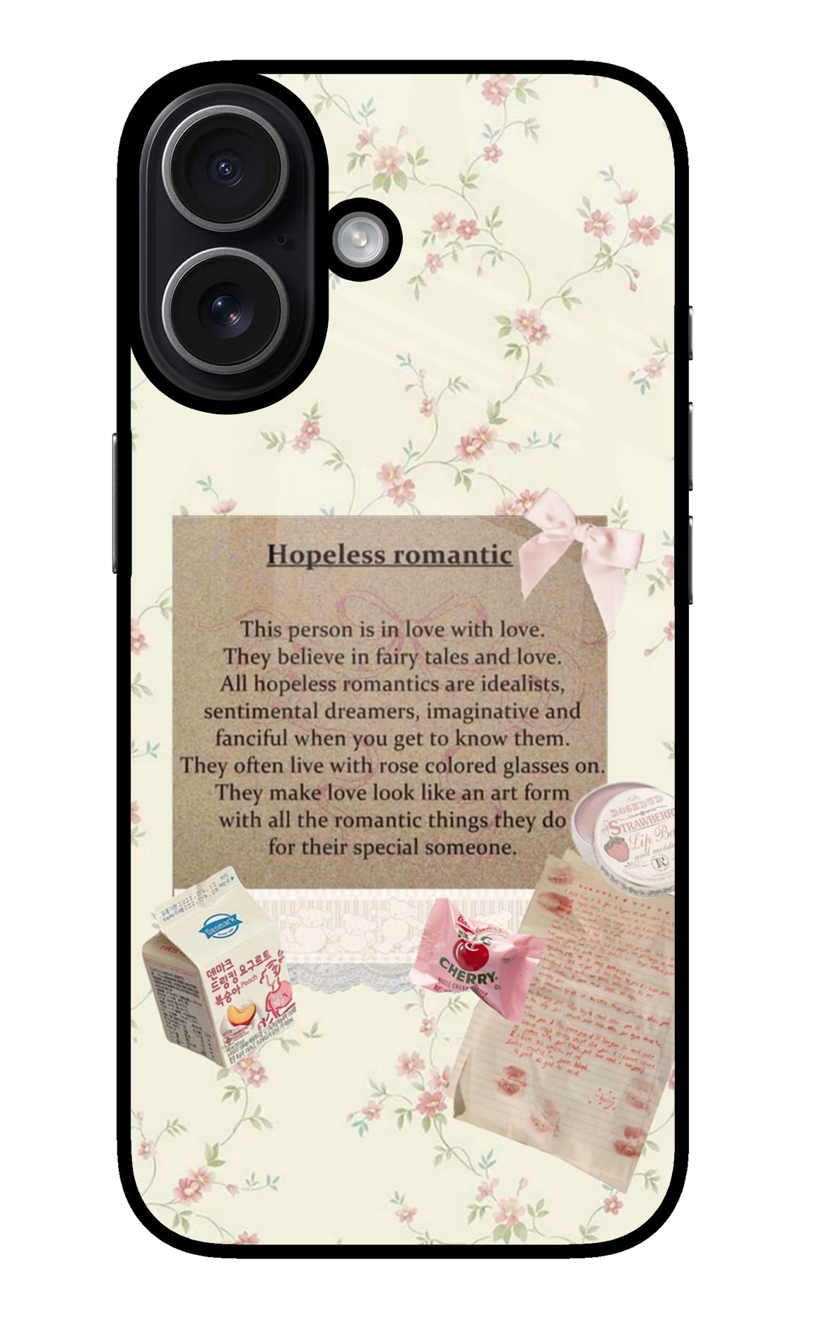 Hopeless Romantic iPhone 17 glossy Case
