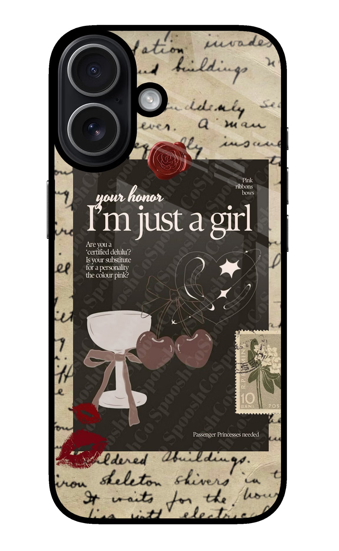 I am just a girl iPhone 17 glossy Case