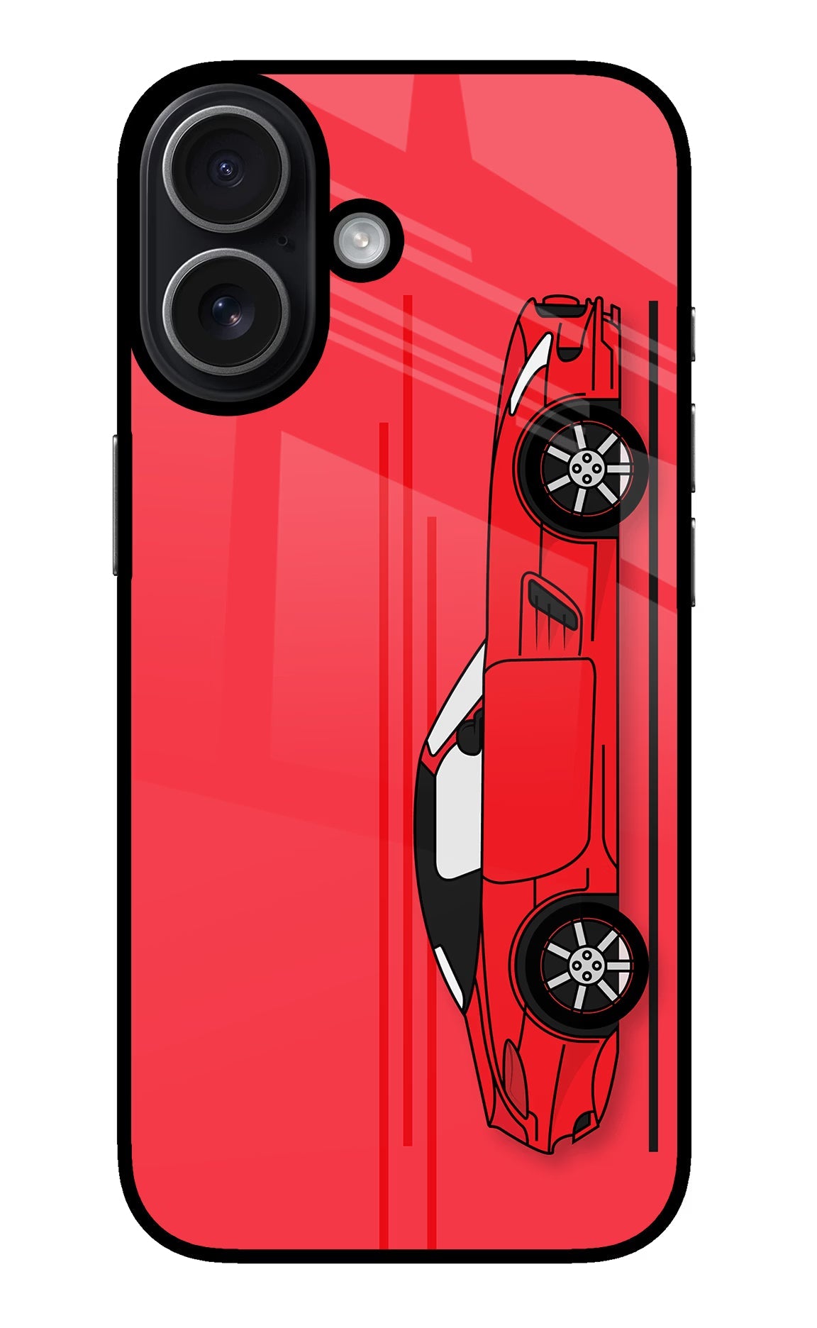 Red Velocity iPhone 17 glossy Case