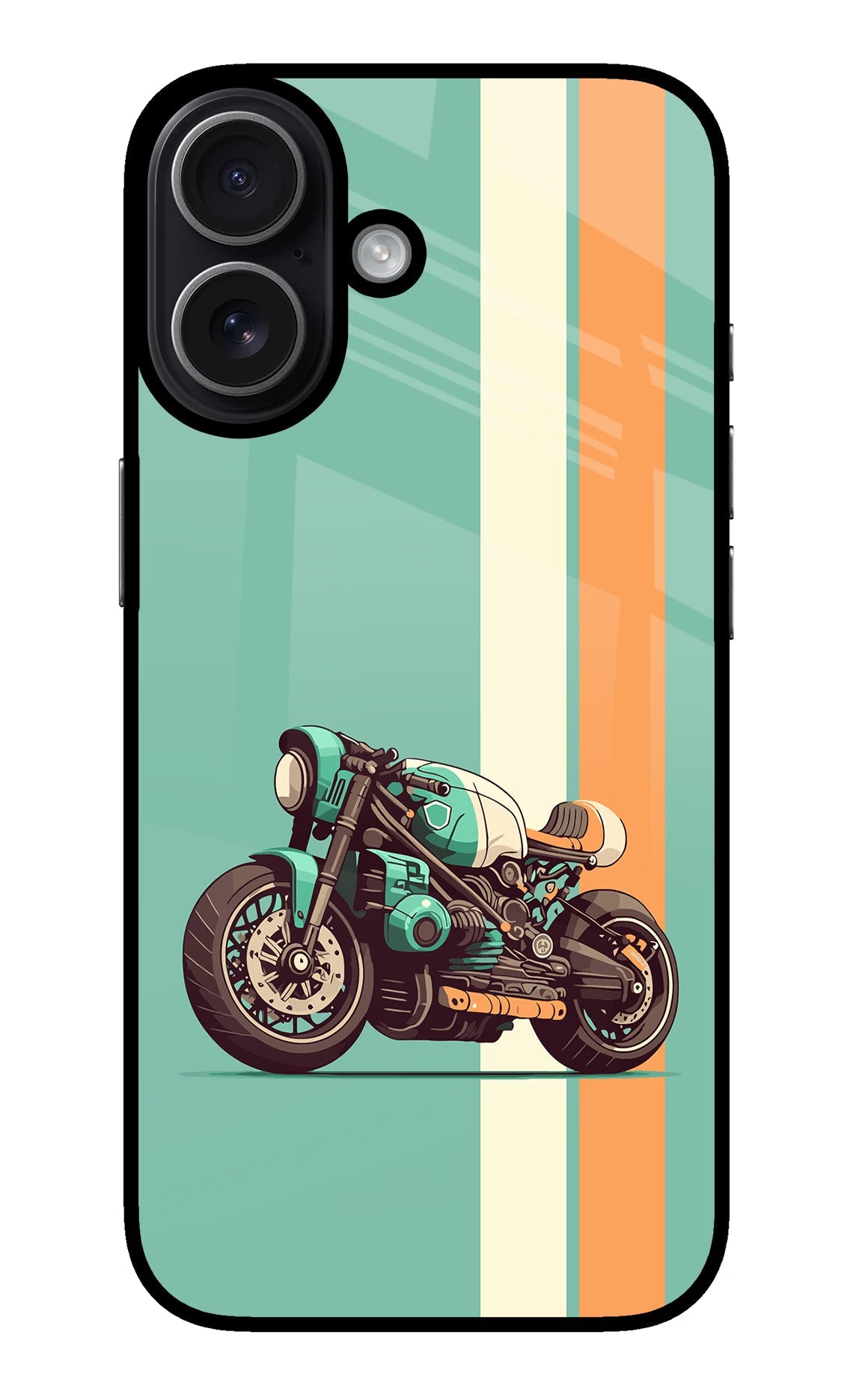 Striped Moto Drift iPhone 17 glossy Case