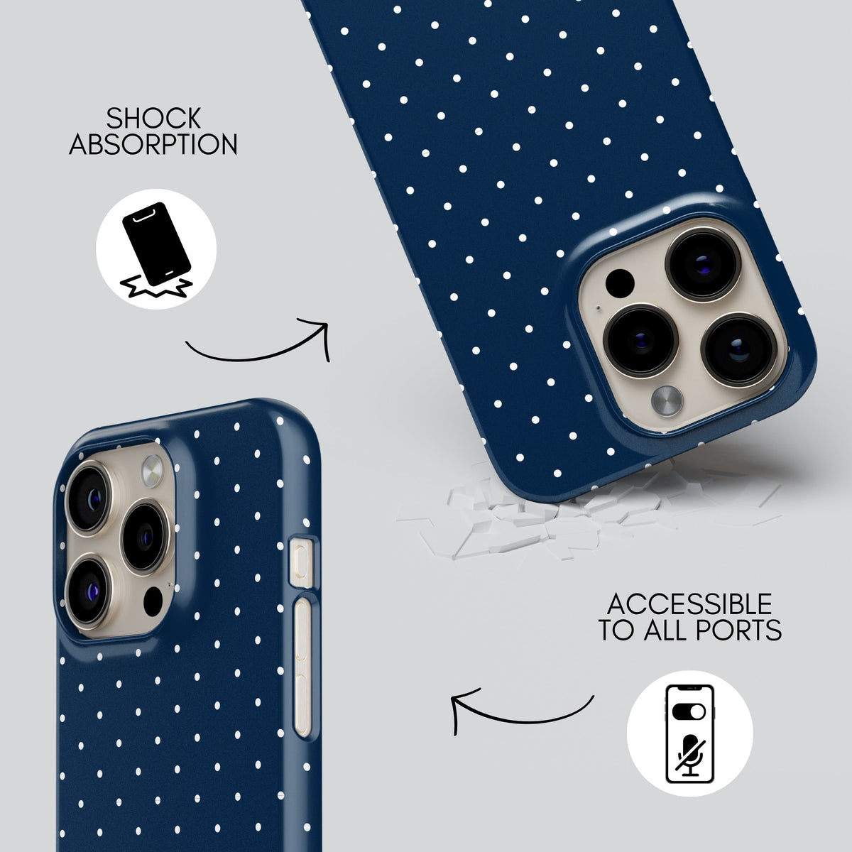 Grace Premium Tough Shining Phone Case (Double Layer) Available For All iPhone Models