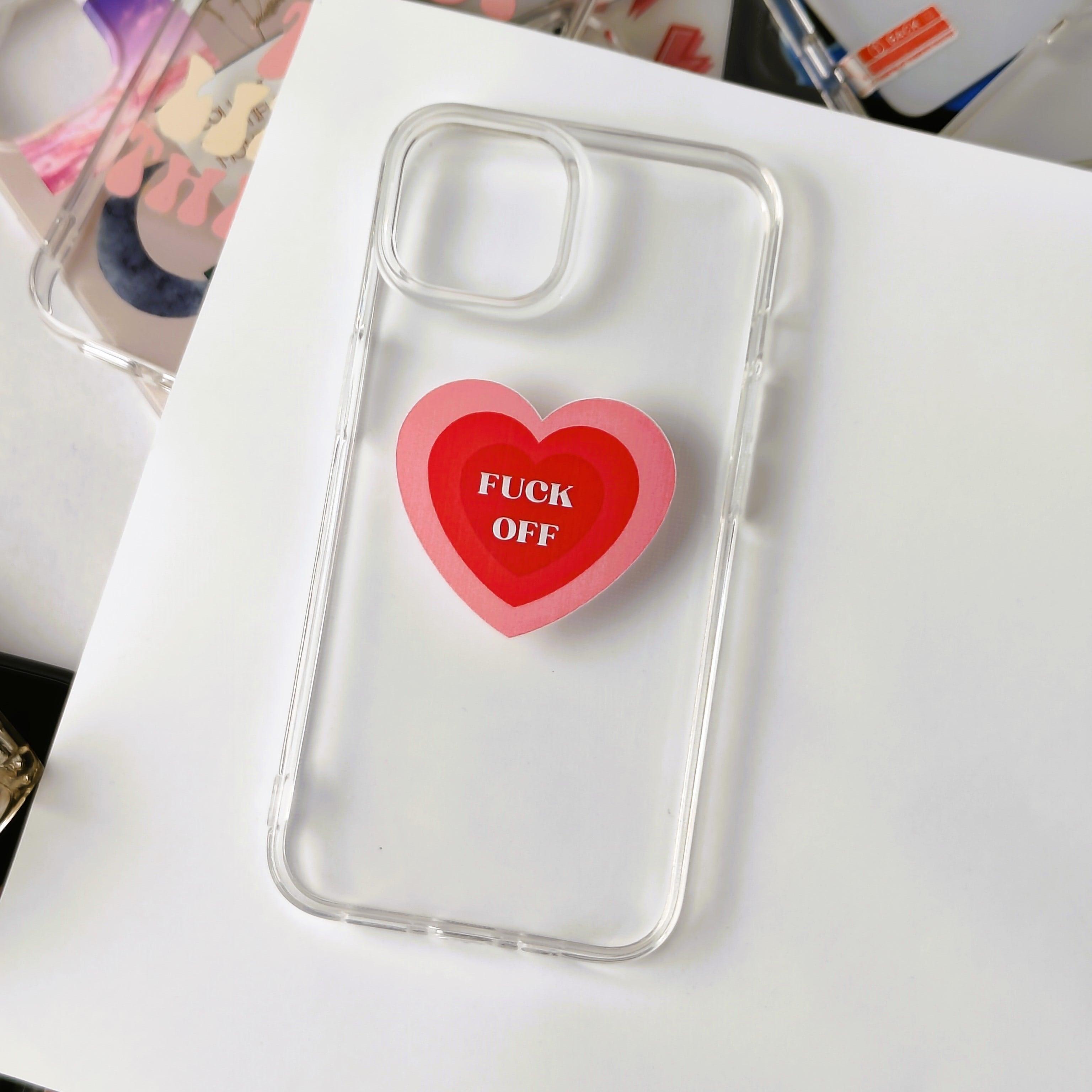 Heart F-off sticker Sillicon Case - Case On