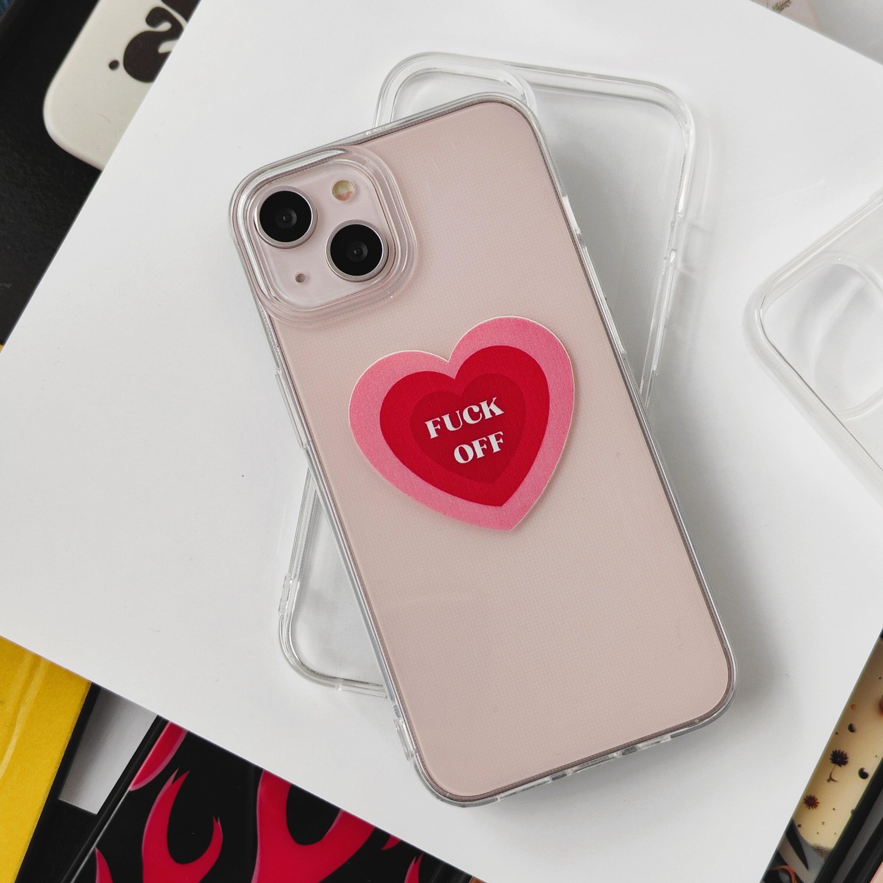 Heart F-off sticker Sillicon Case - Case On