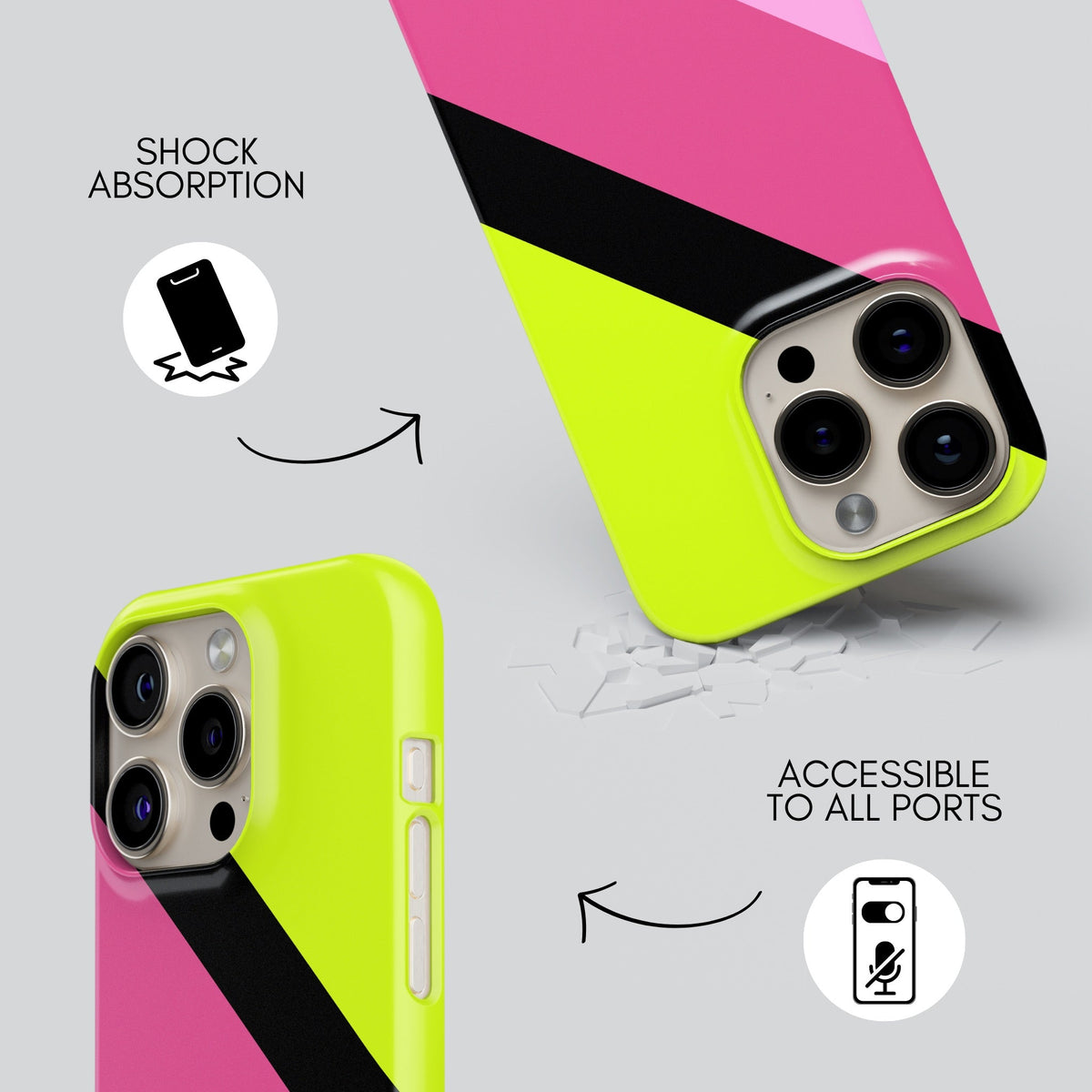 Jet Lag Premium Tough Shining Phone Case (Double Layer) Available For All iPhone Models
