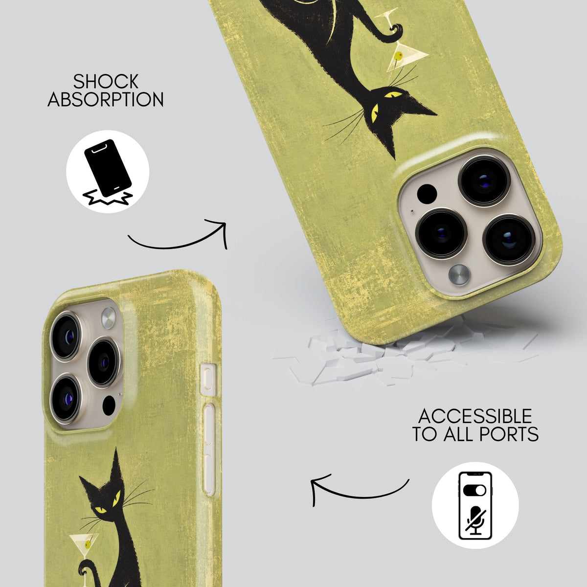 Lucky Cat Premium Tough Shining Phone Case (Double Layer) Available For All iPhone Models
