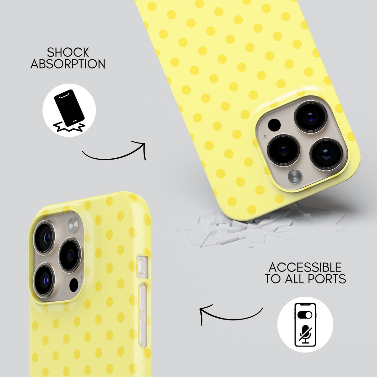 Lemon Cake Premium Tough Shining Phone Case (Double Layer) Available For All iPhone Models