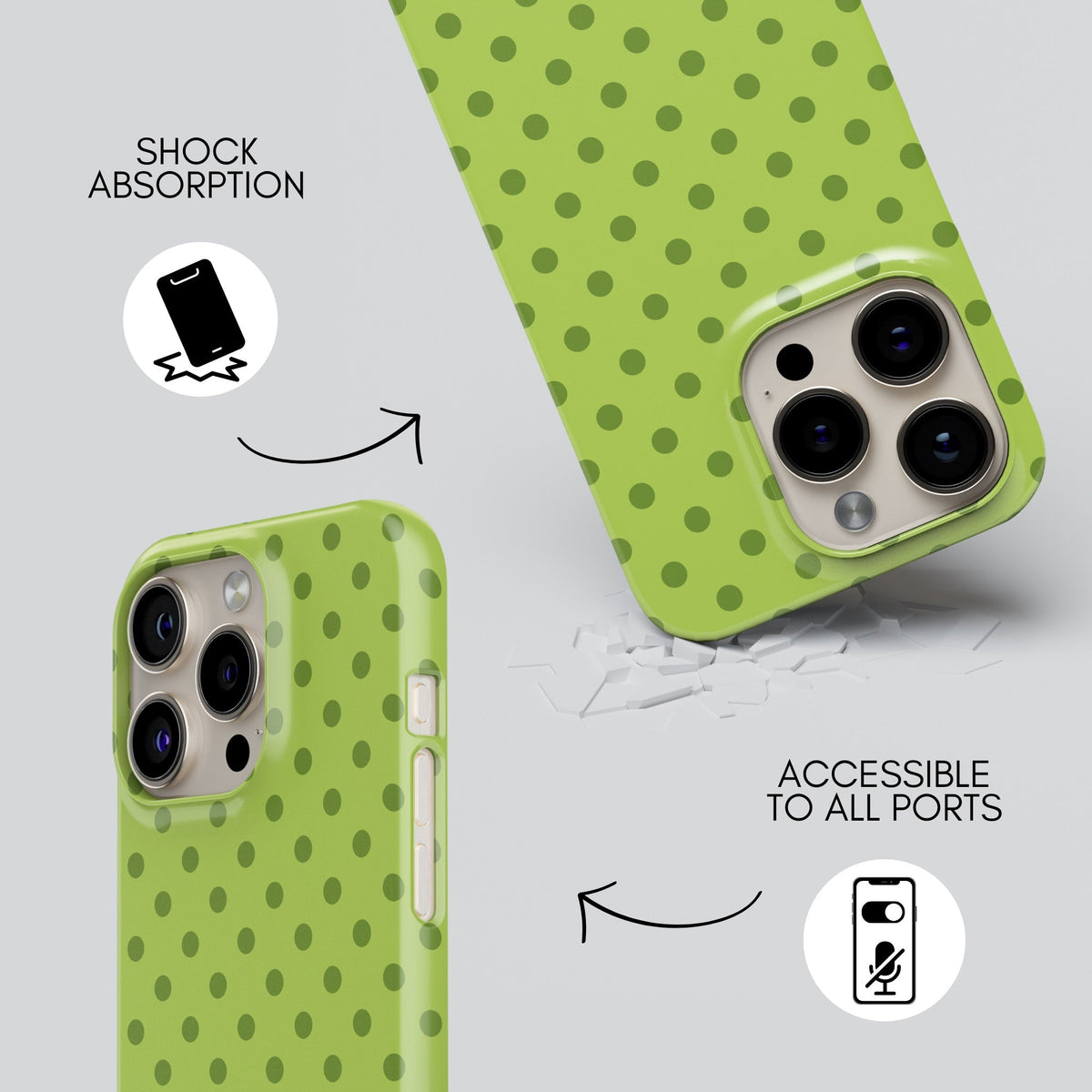 Matcha Premium Tough Shining Phone Case (Double Layer) Available For All iPhone Models
