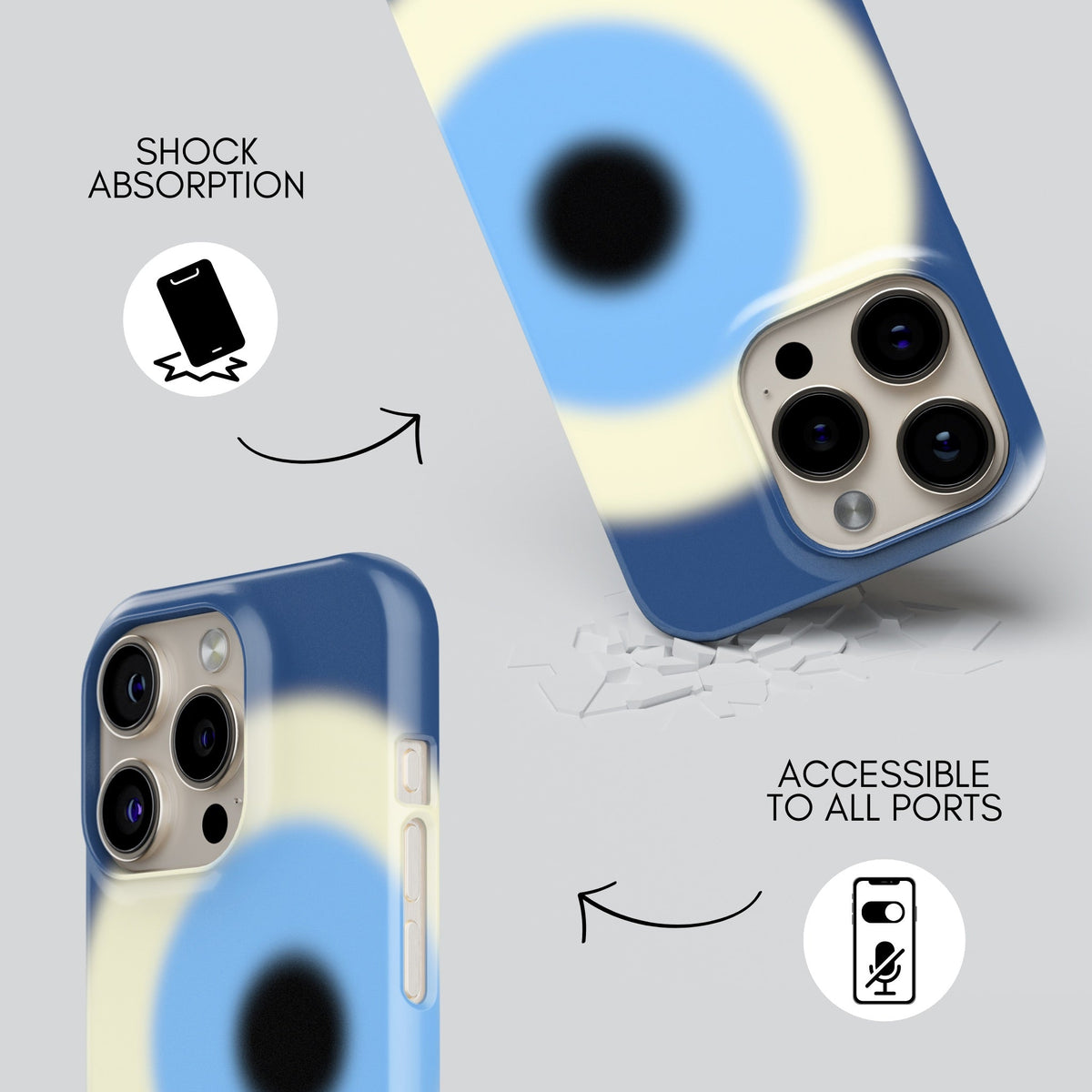 Ojo Premium Tough Shining Phone Case (Double Layer) Available For All iPhone Models