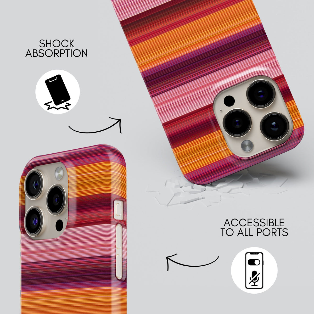 Passion Fruit Premium Tough Shining Phone Case (Double Layer) Available For All iPhone Models