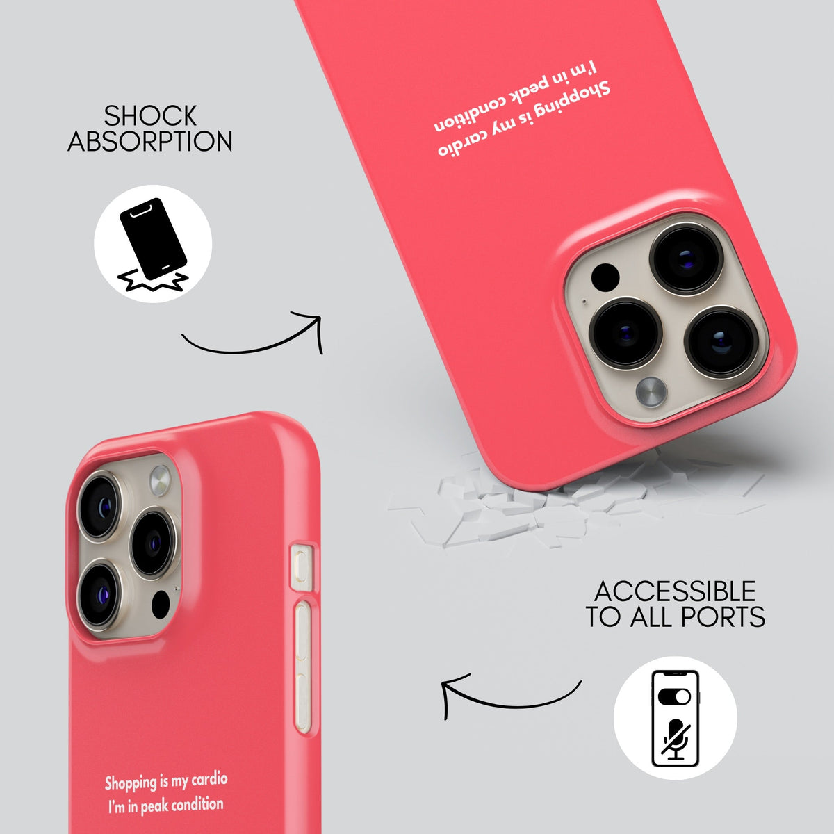 Peachy Premium Tough Shining Phone Case (Double Layer) Available For All iPhone Models