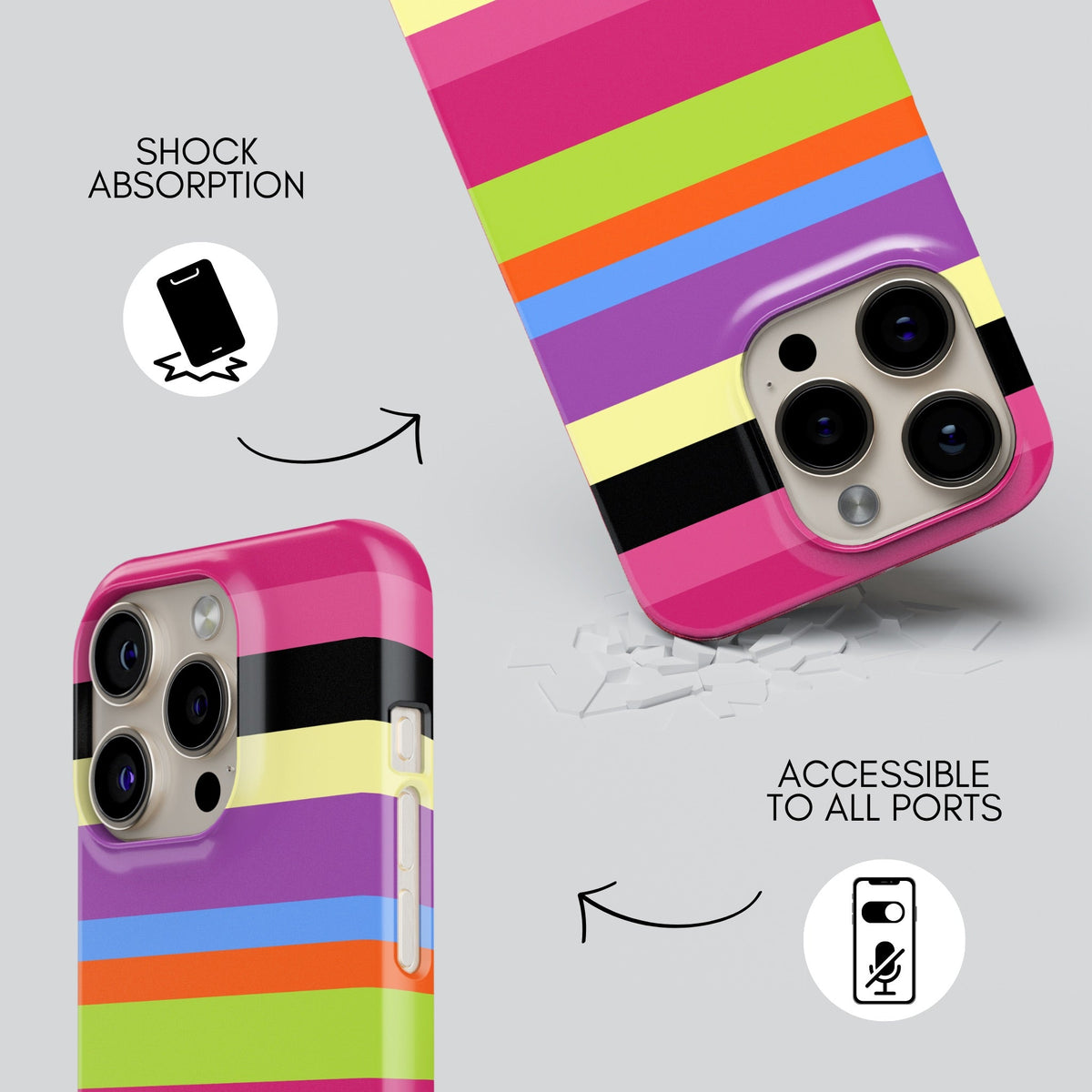 Popsicle Premium Tough Shining Phone Case (Double Layer) Available For All iPhone Models