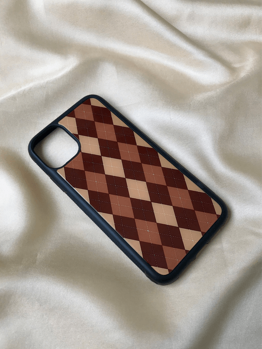 All Models Brown Argyle Glossy Case