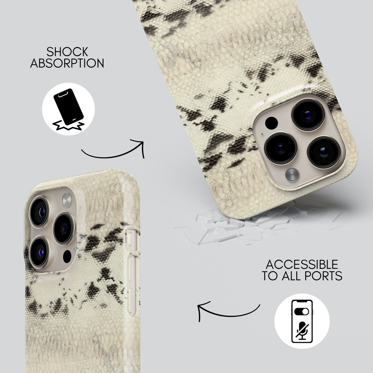 Python Premium Tough Shining Phone Case (Double Layer) Available For All iPhone Models