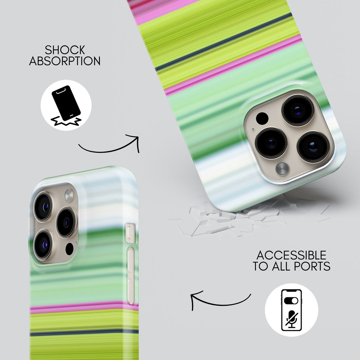 Sweet Apple Premium Tough Shining Phone Case (Double Layer) Available For All iPhone Models