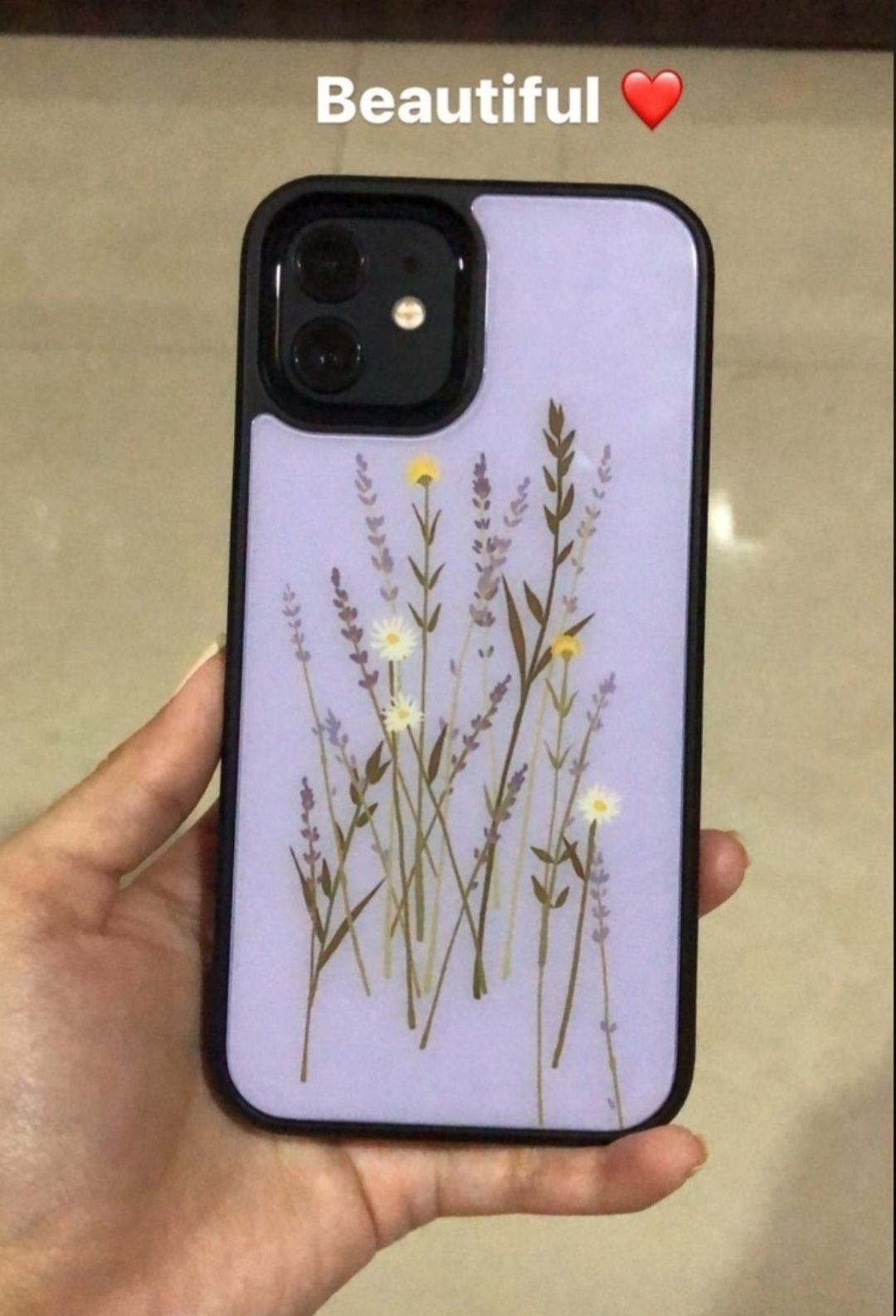 Lilac Floral Glass Case - Case On