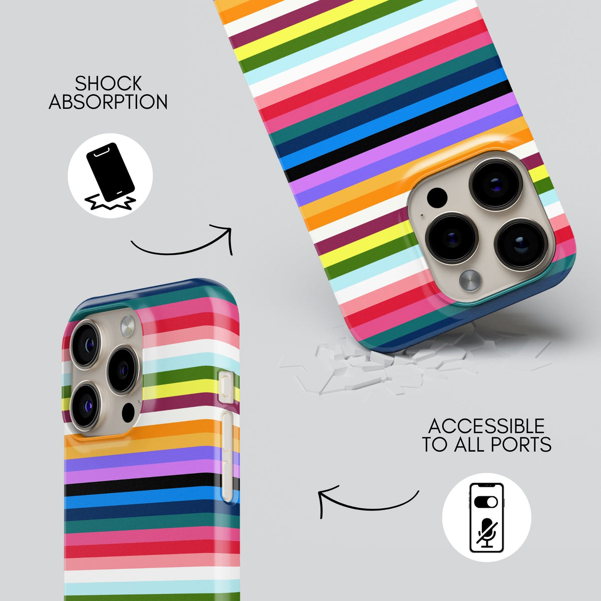 Tutti Frutti Premium Tough Shining Phone Case (Double Layer) Available For All iPhone Models