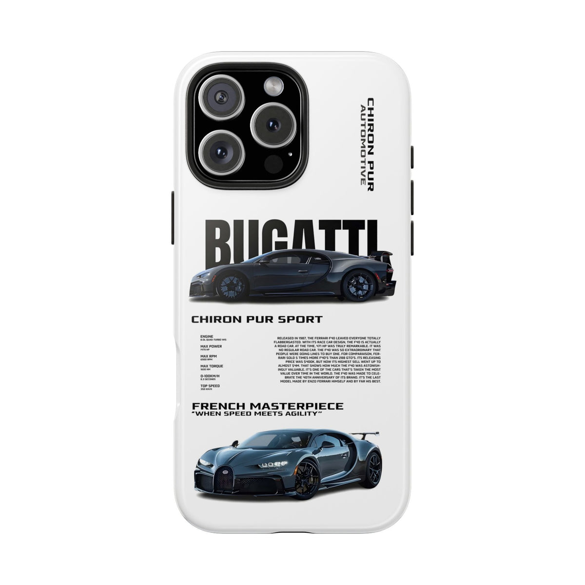 Sports Car Collection Tough Shining Phone Case (Double Layer) Available For All iPhone Models