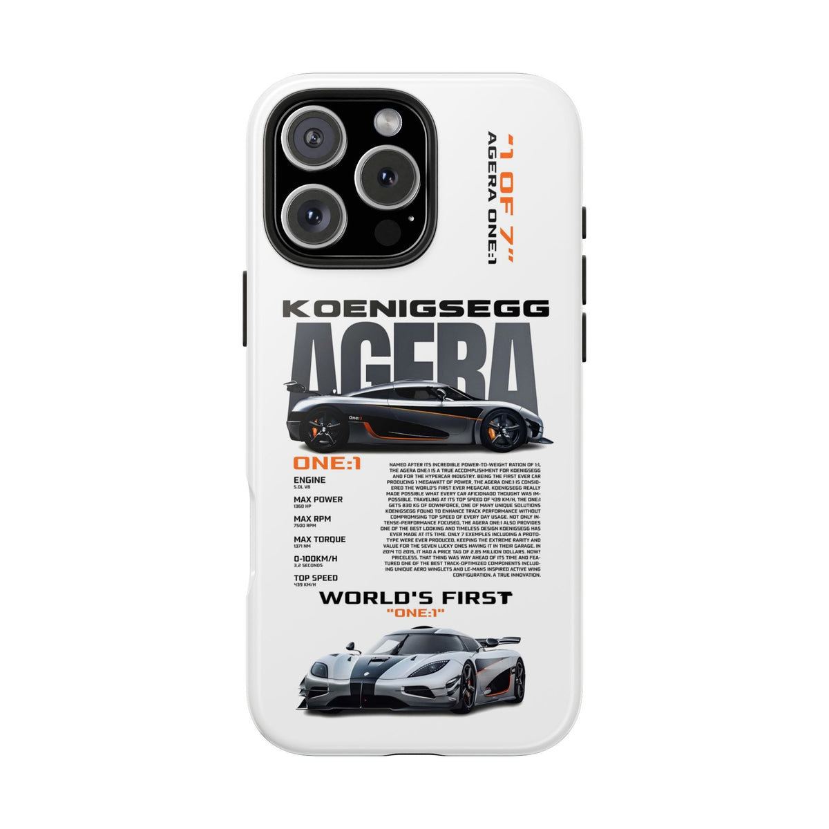 Sports Car Collection Tough Shining Phone Case (Double Layer) Available For All iPhone Models