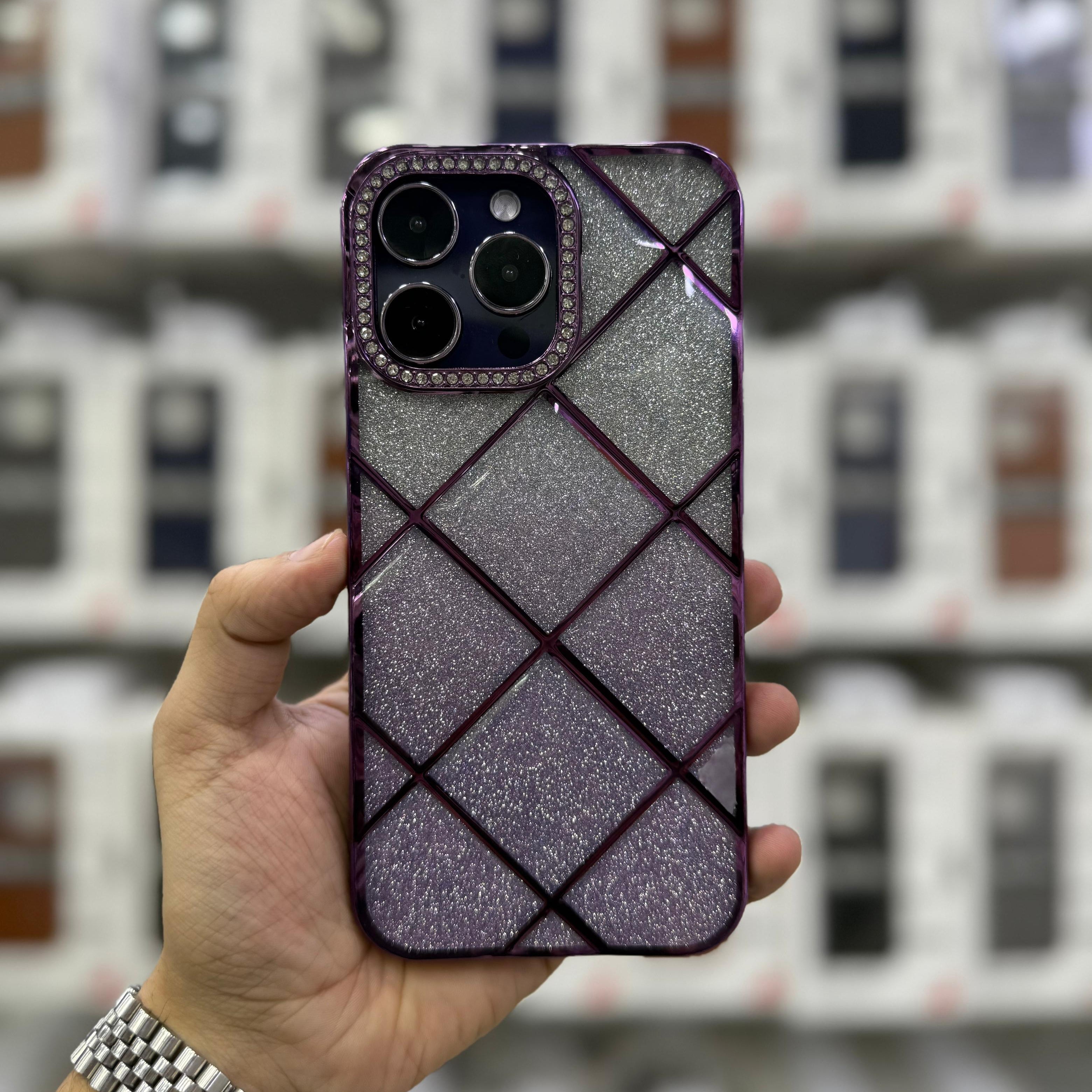 Stones iPhone Glitter Puffer Case