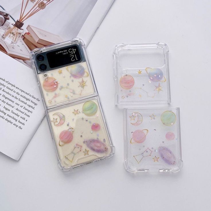 Galaxy Planet Star Clear Phone Case | Samsung Galaxy Z Flip 3 / 4 / 5 / 6