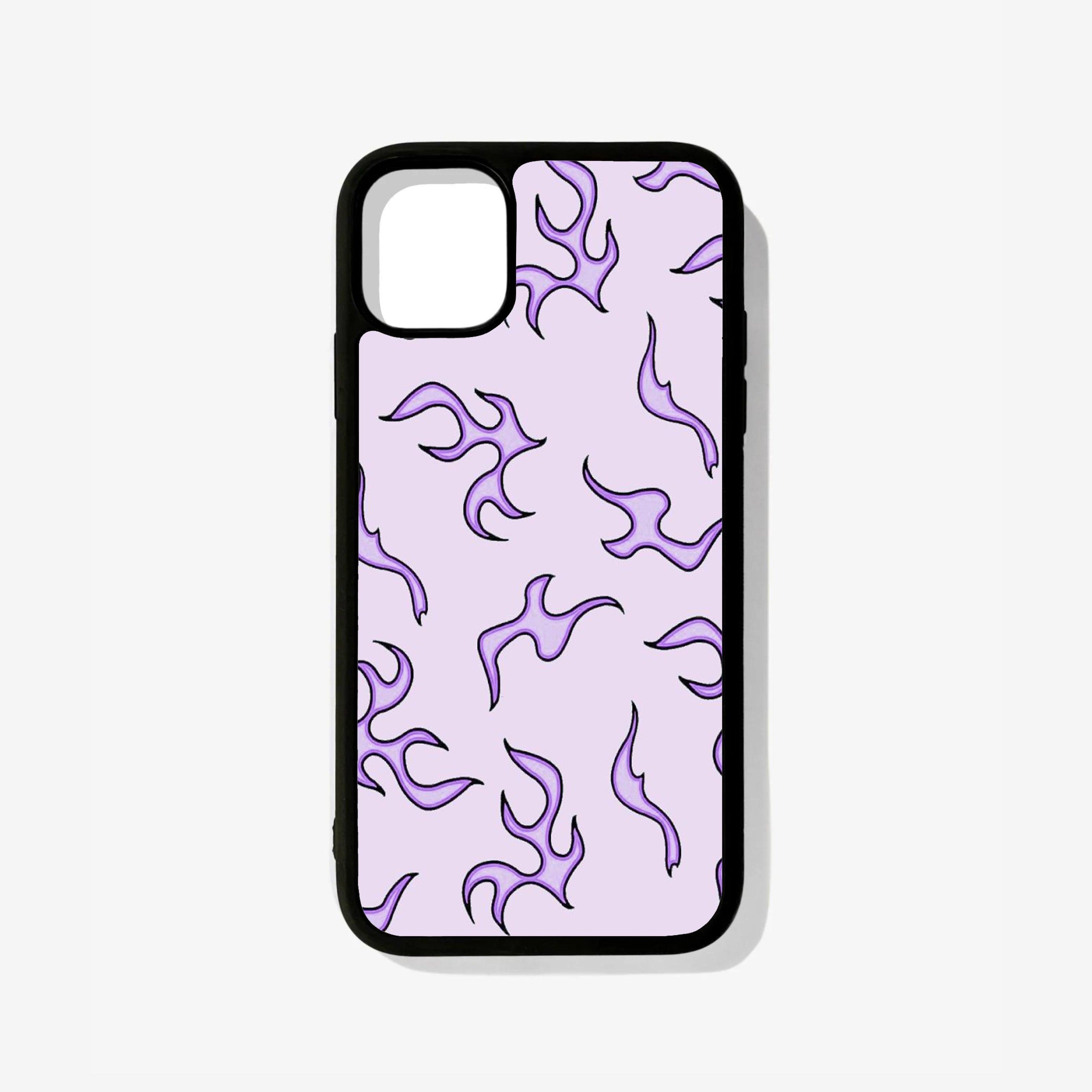 Purple Flames Glass Case - Case On