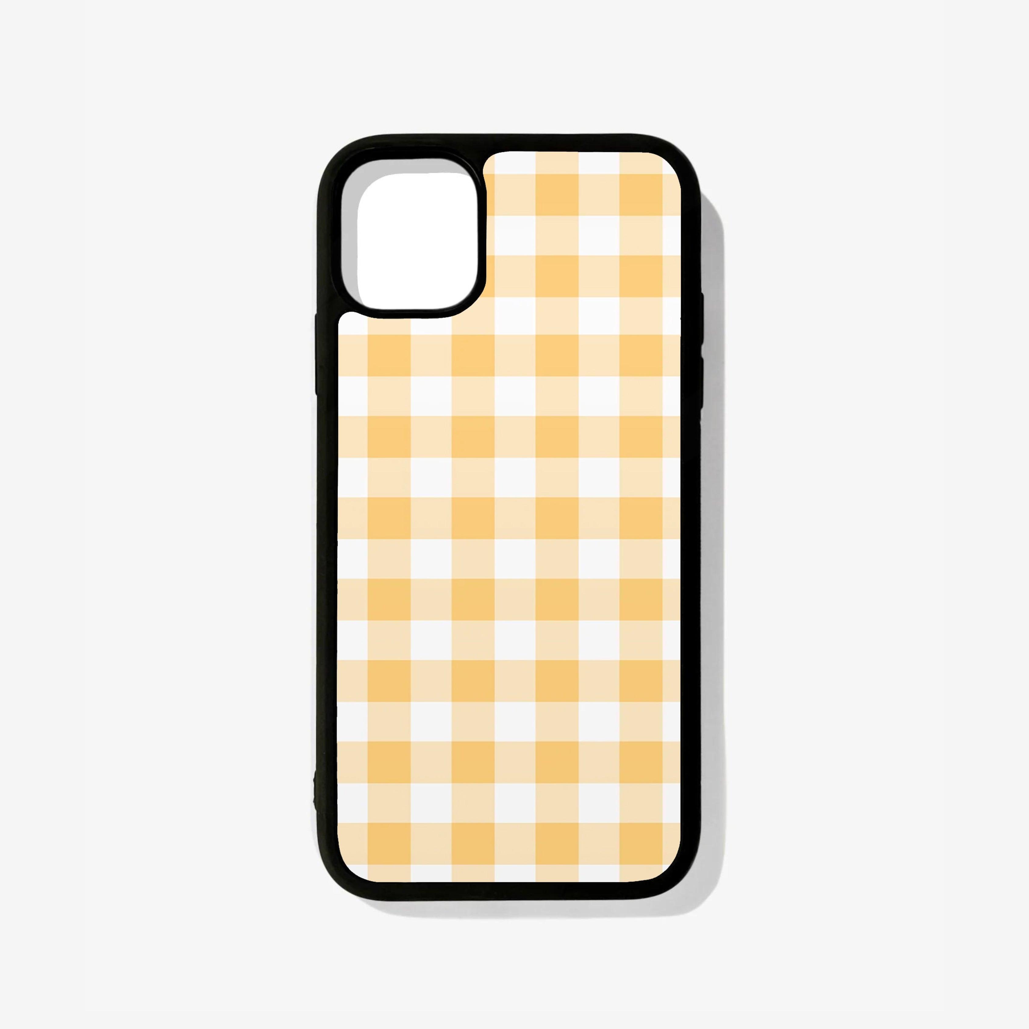 Yellow Plaid Glass Case - Case On