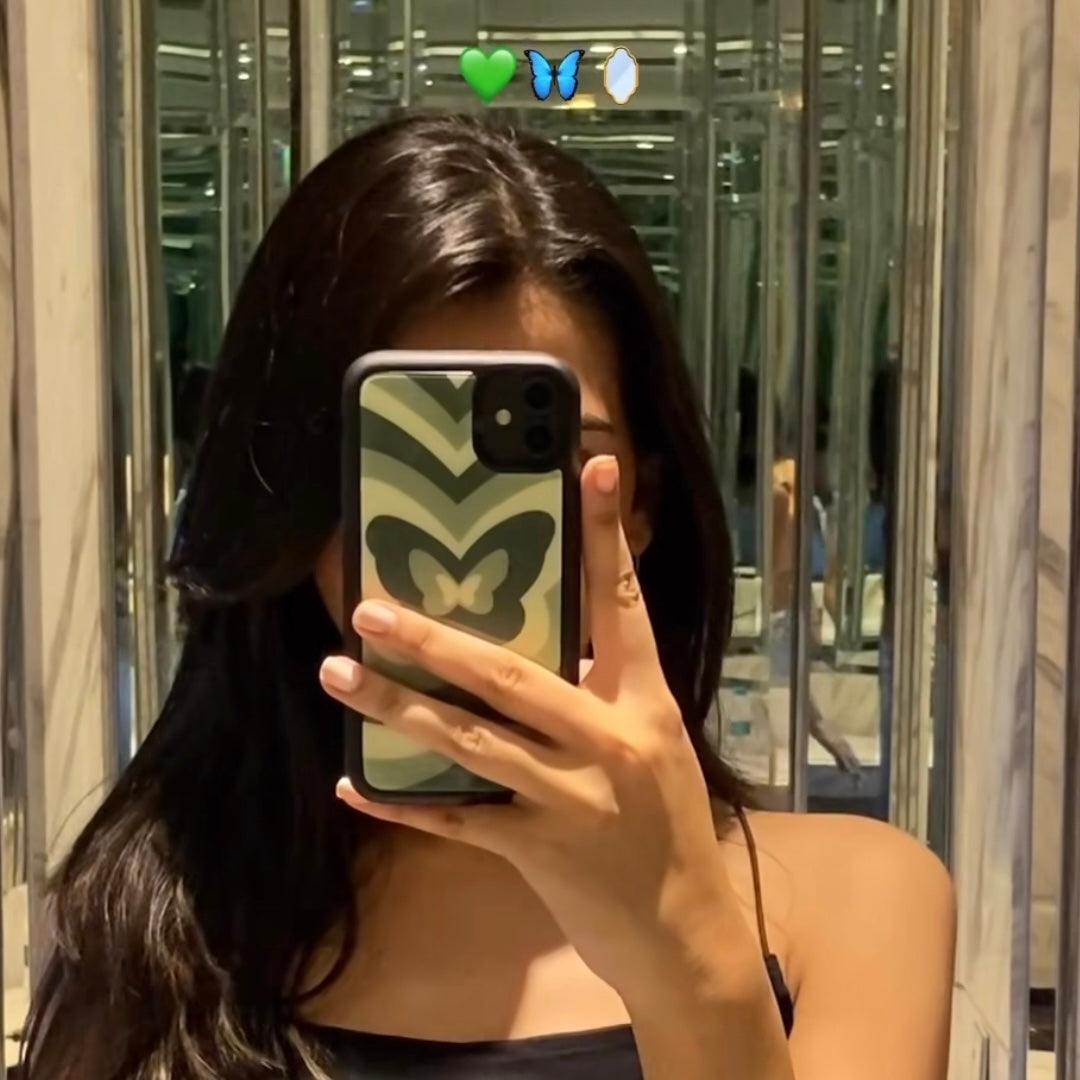 Green Butterfly Glass Case - Case On