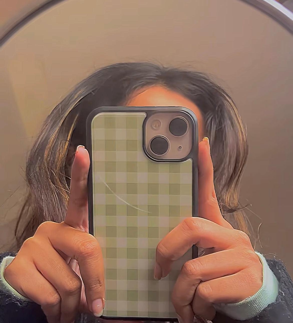 Green Plaid Glass Case - Case On