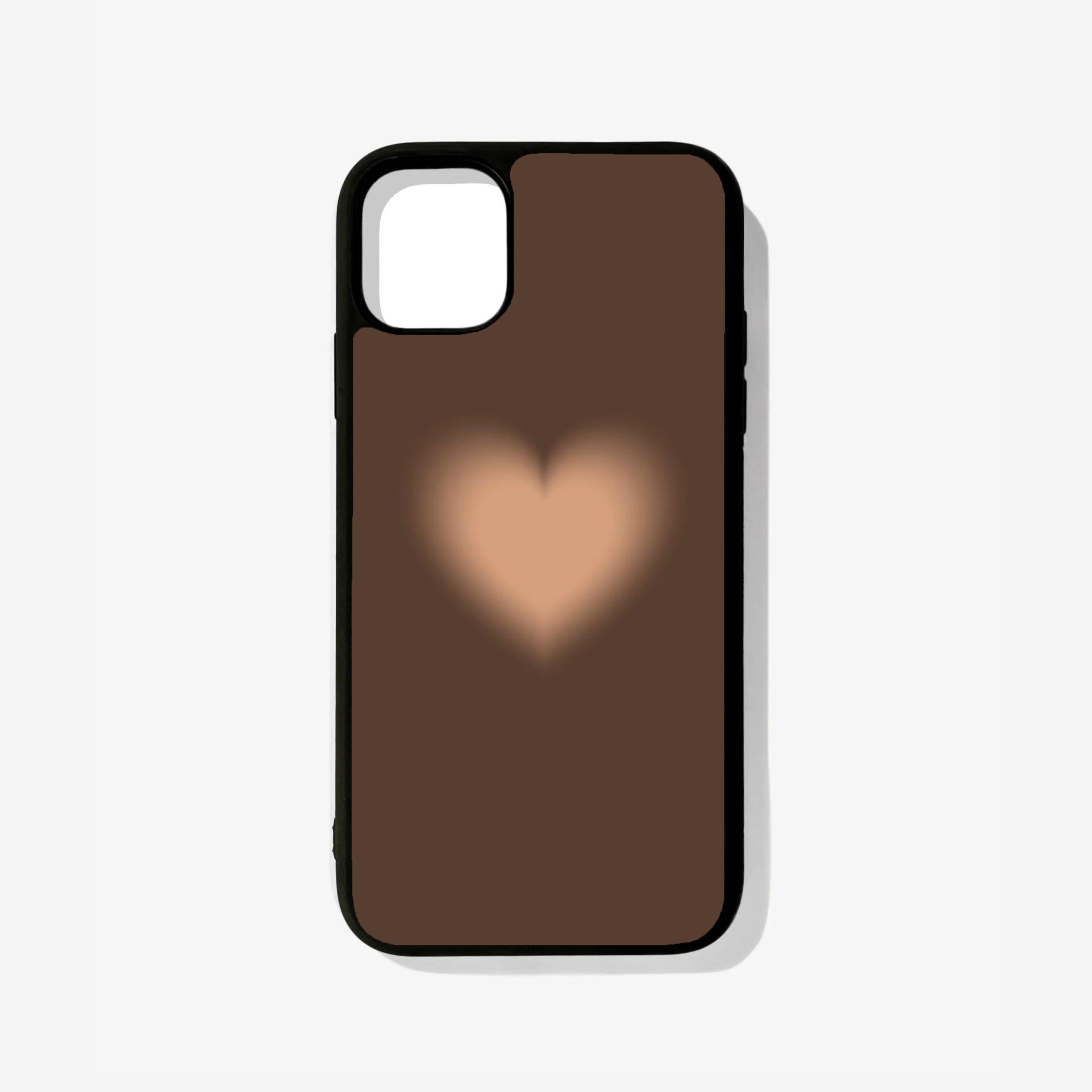 Brown Aura Heart Glass Case - Case On