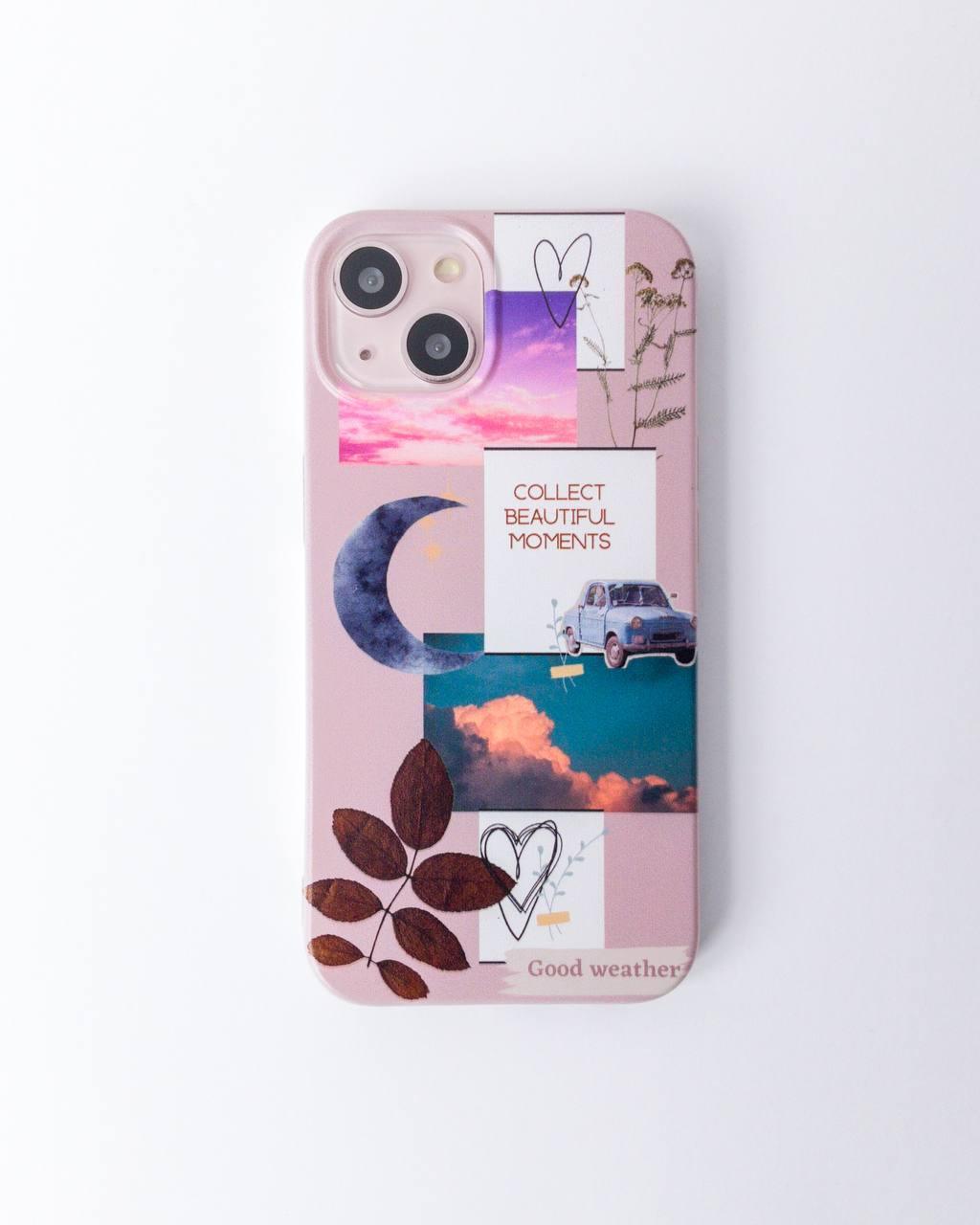 Sky & Moon Aesthetic sticker Sillicon Case - Case On