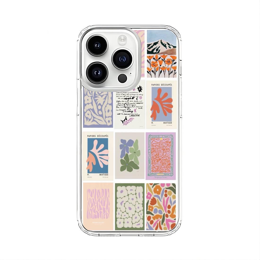 Multi Collage Silicone sticker Case Acrylic (Anti Yellow)