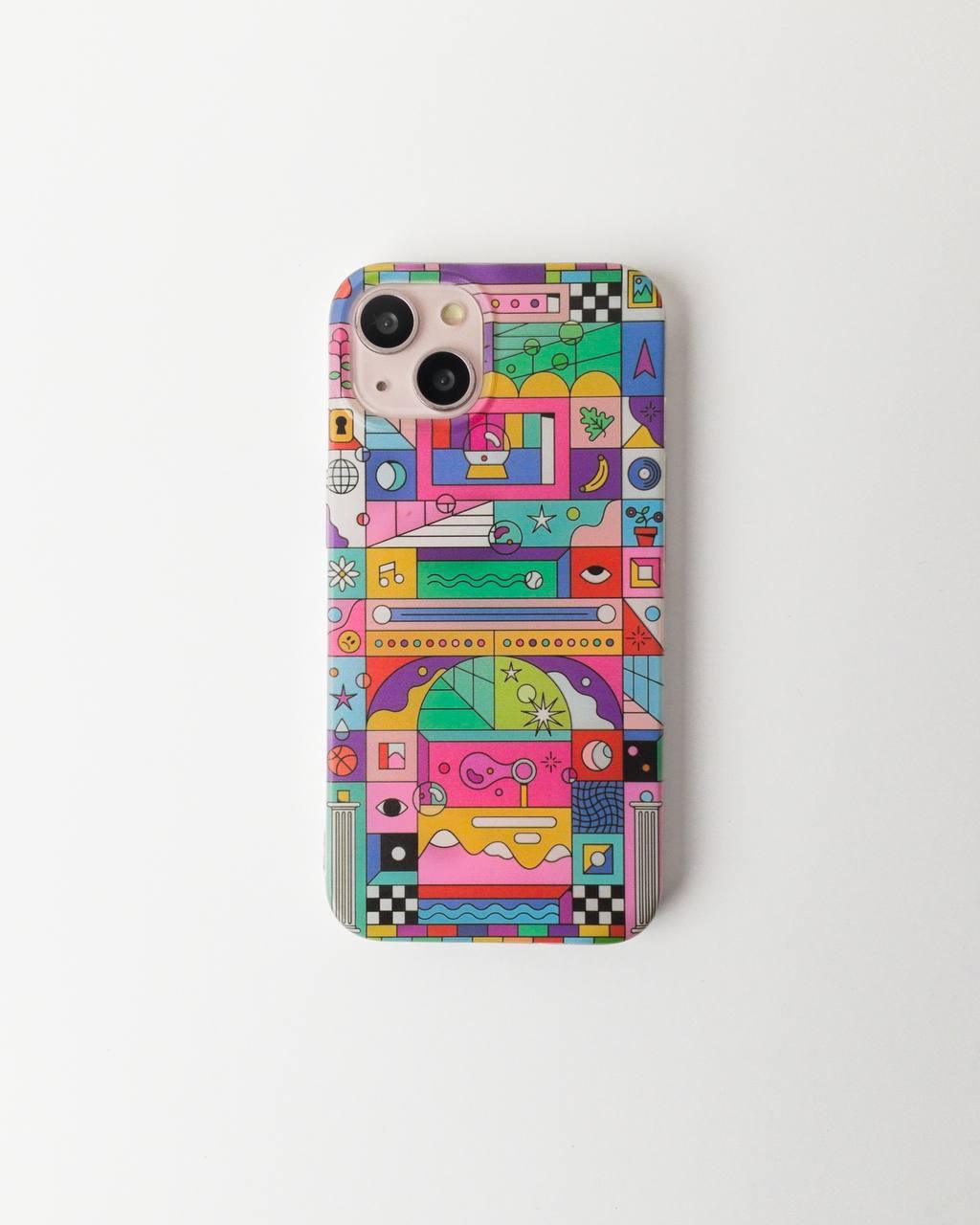 Multi Colored Theme sticker Silicon Case - Case On