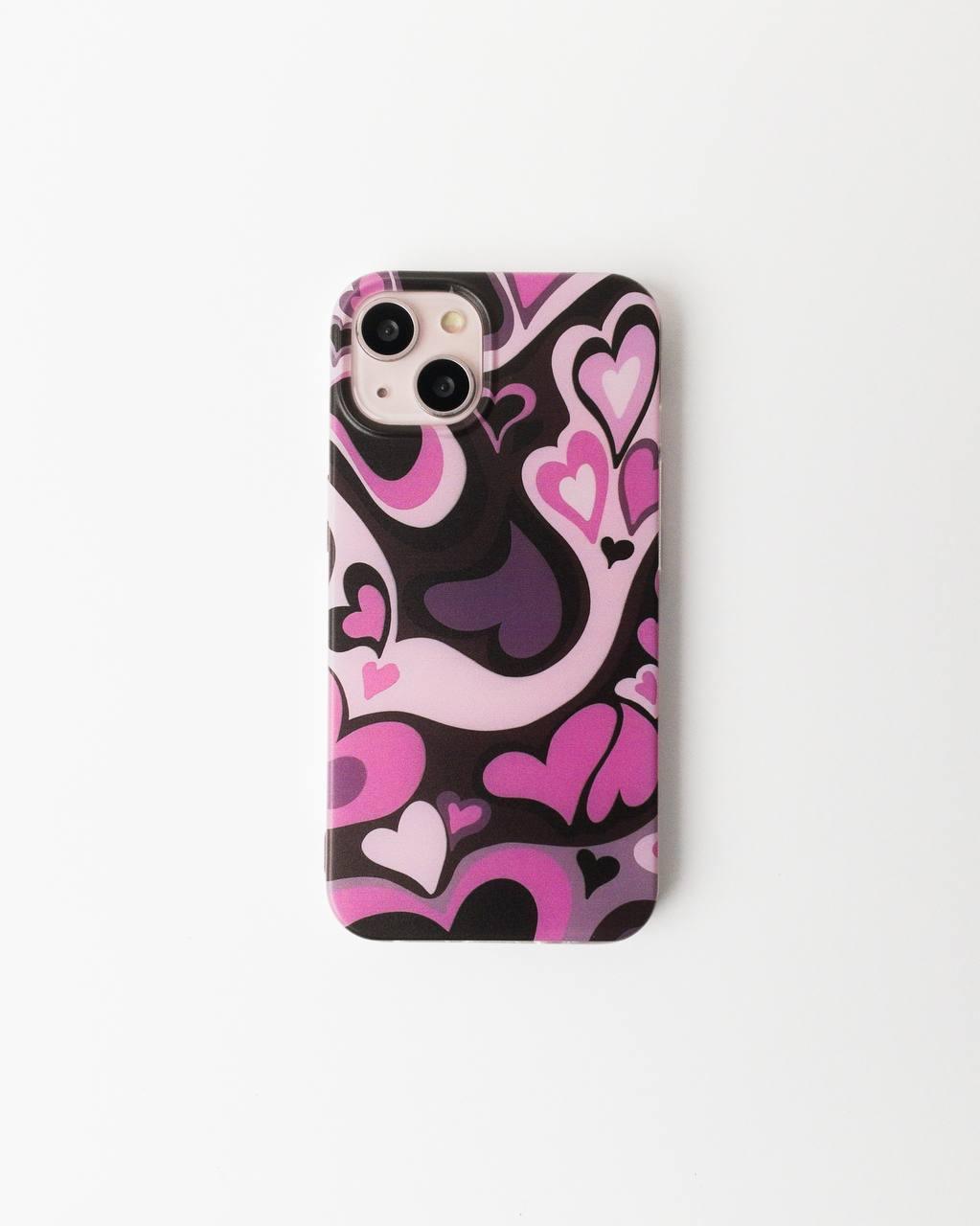 Multi Colored Heart sticker Silicon Case - Case On
